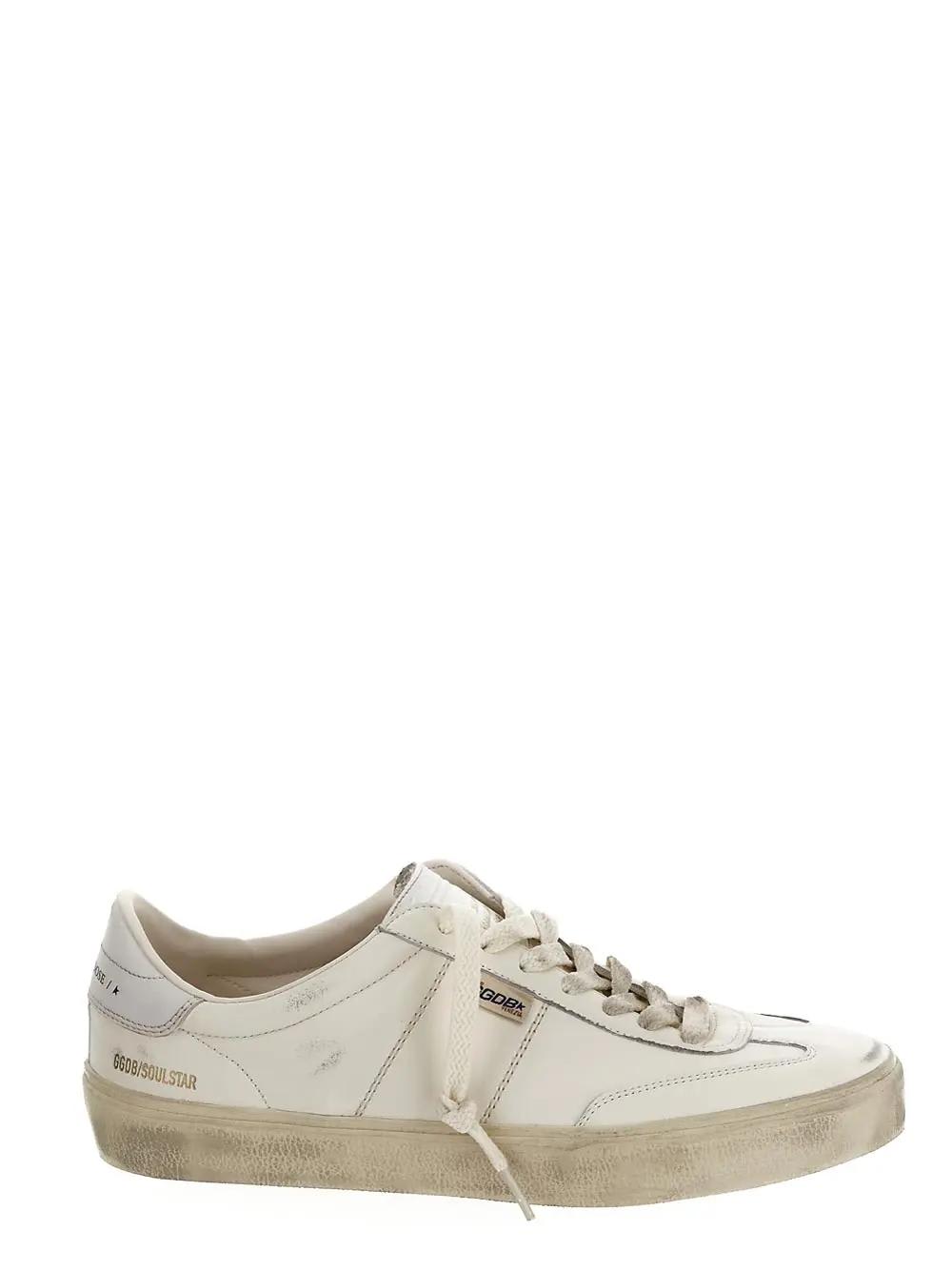 Shop Golden Goose Soul Star Sneakers In White/milk