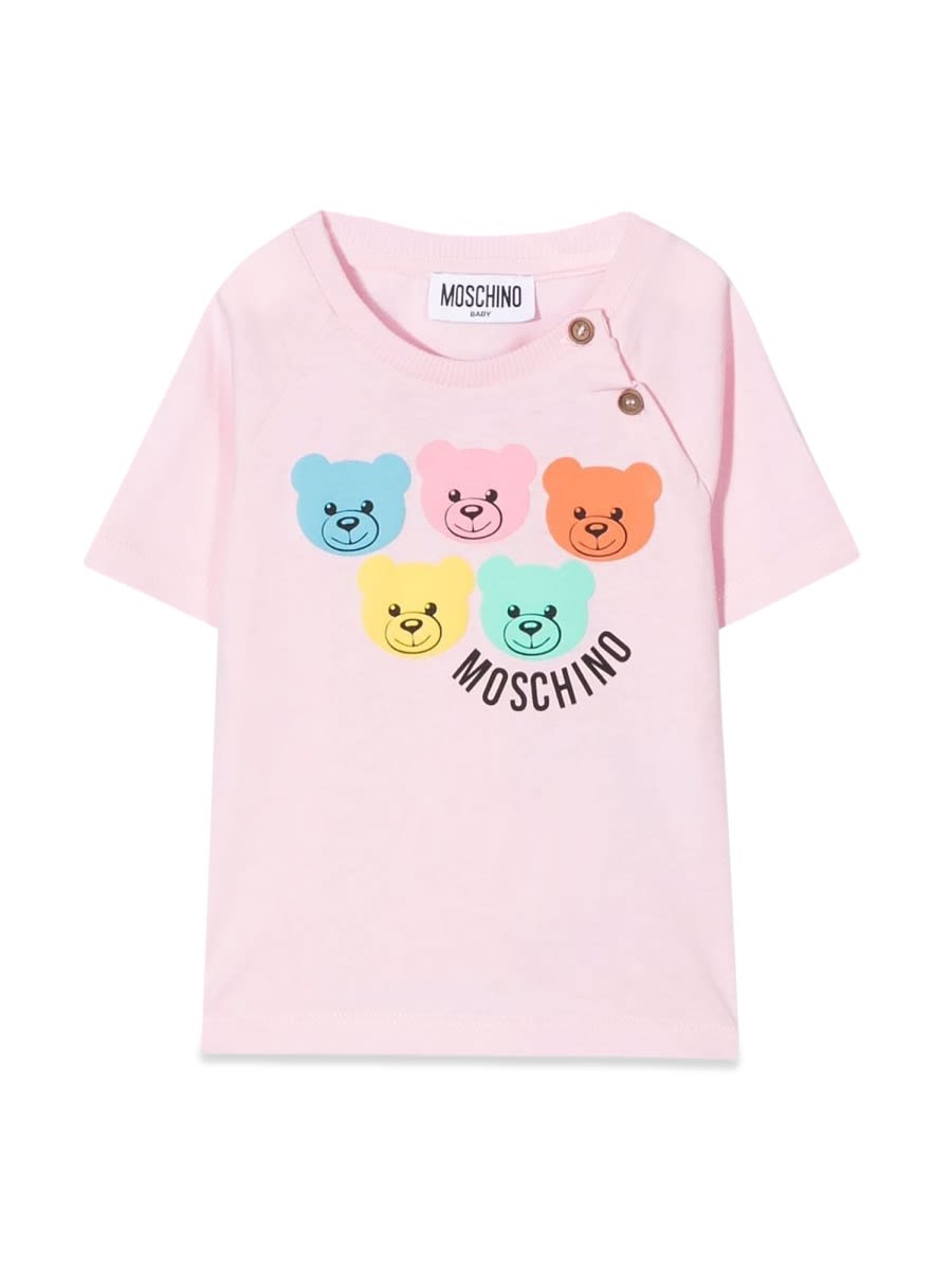 Shop Moschino T-shirt In Lilac