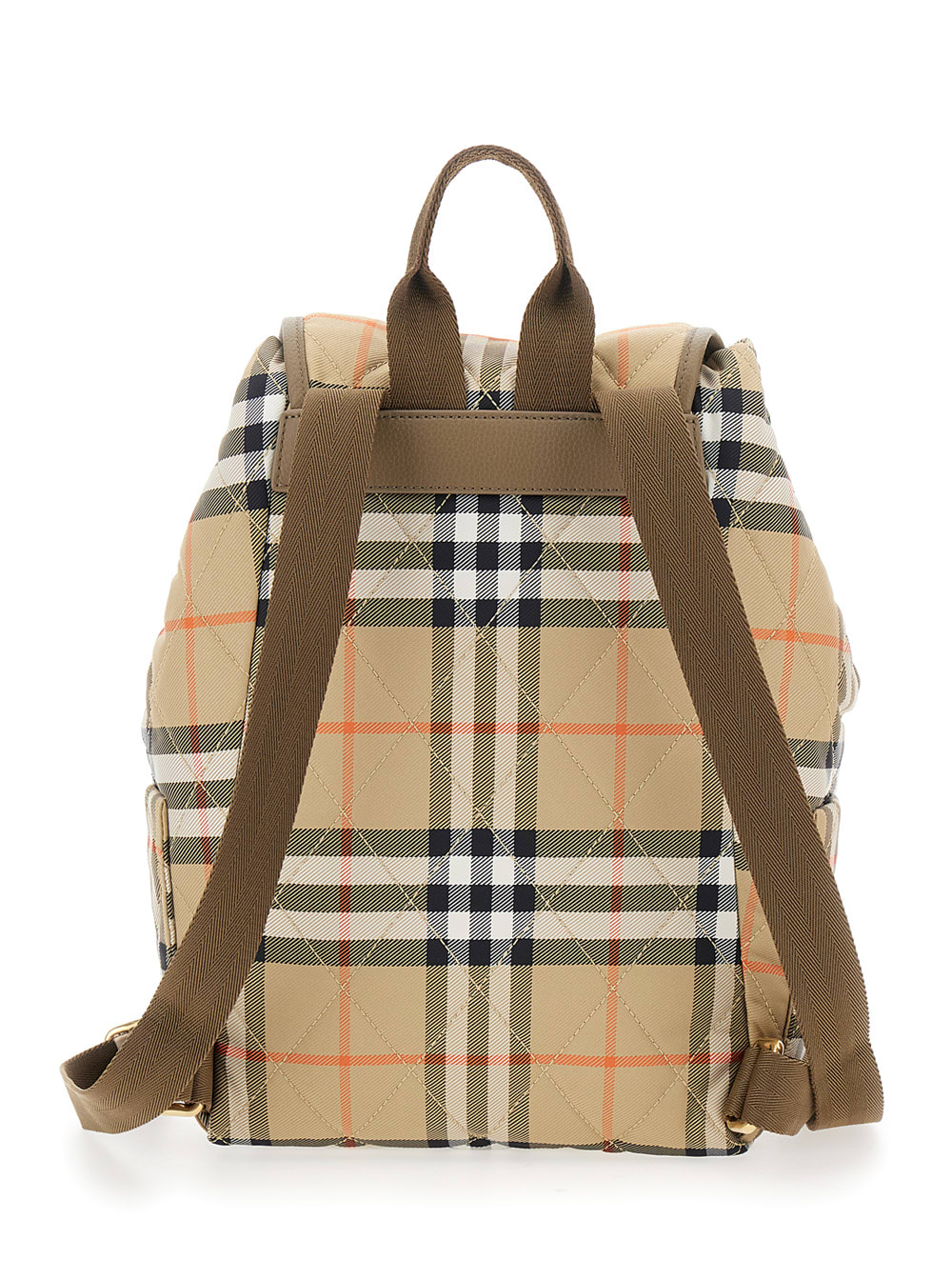 Burberry Embroidered Canvas Backpack In Sand