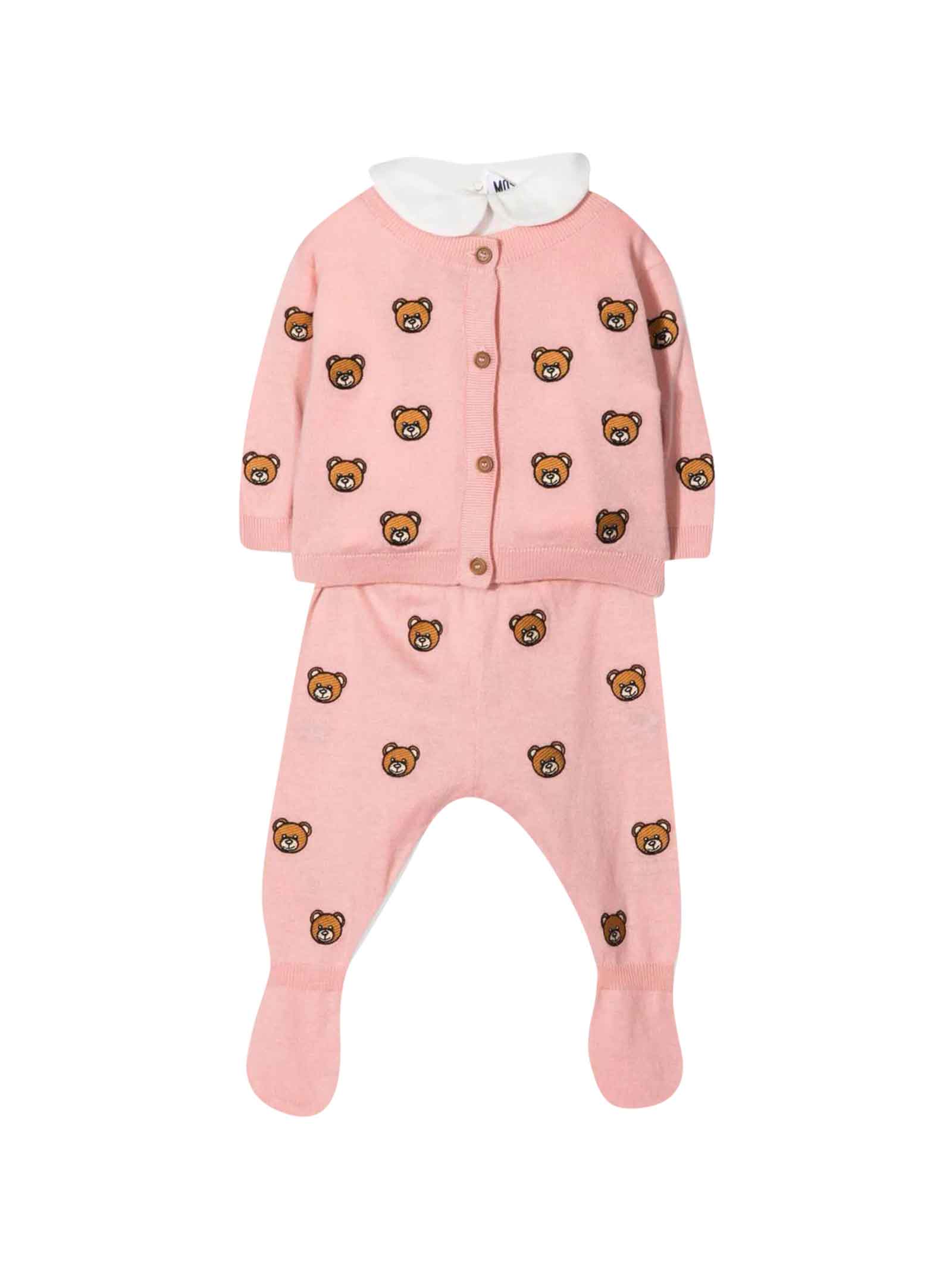 Moschino Newborn Pink Suit