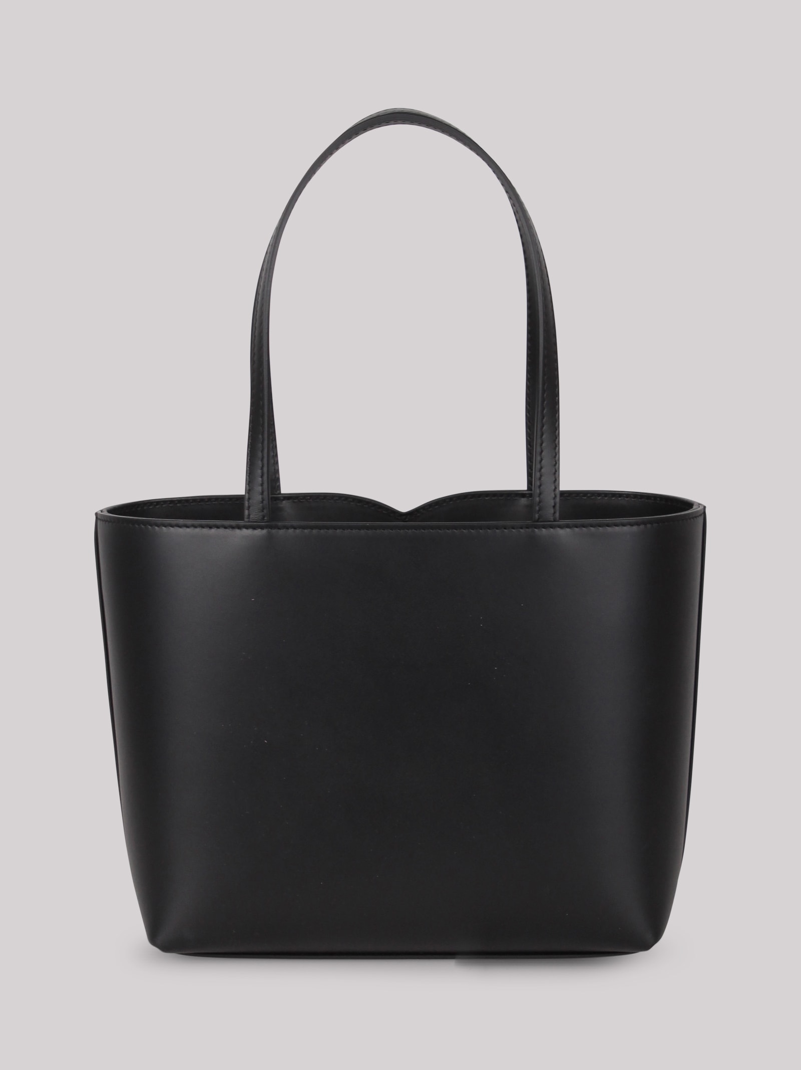 Shop Dolce & Gabbana Small Leather Dg Logo Bag Shopper