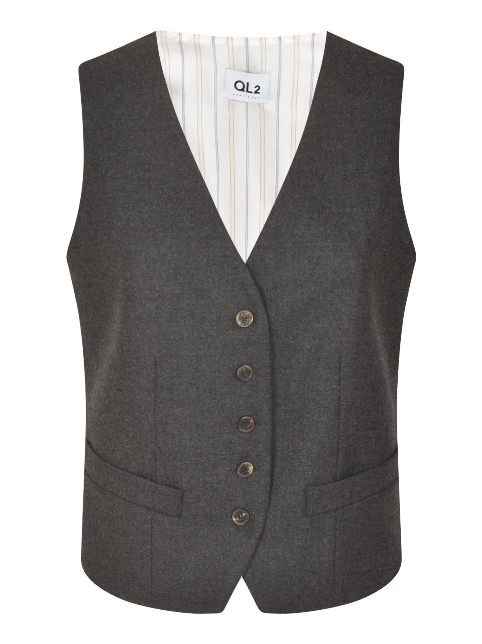 Stripe Detail Slim Fit Vest