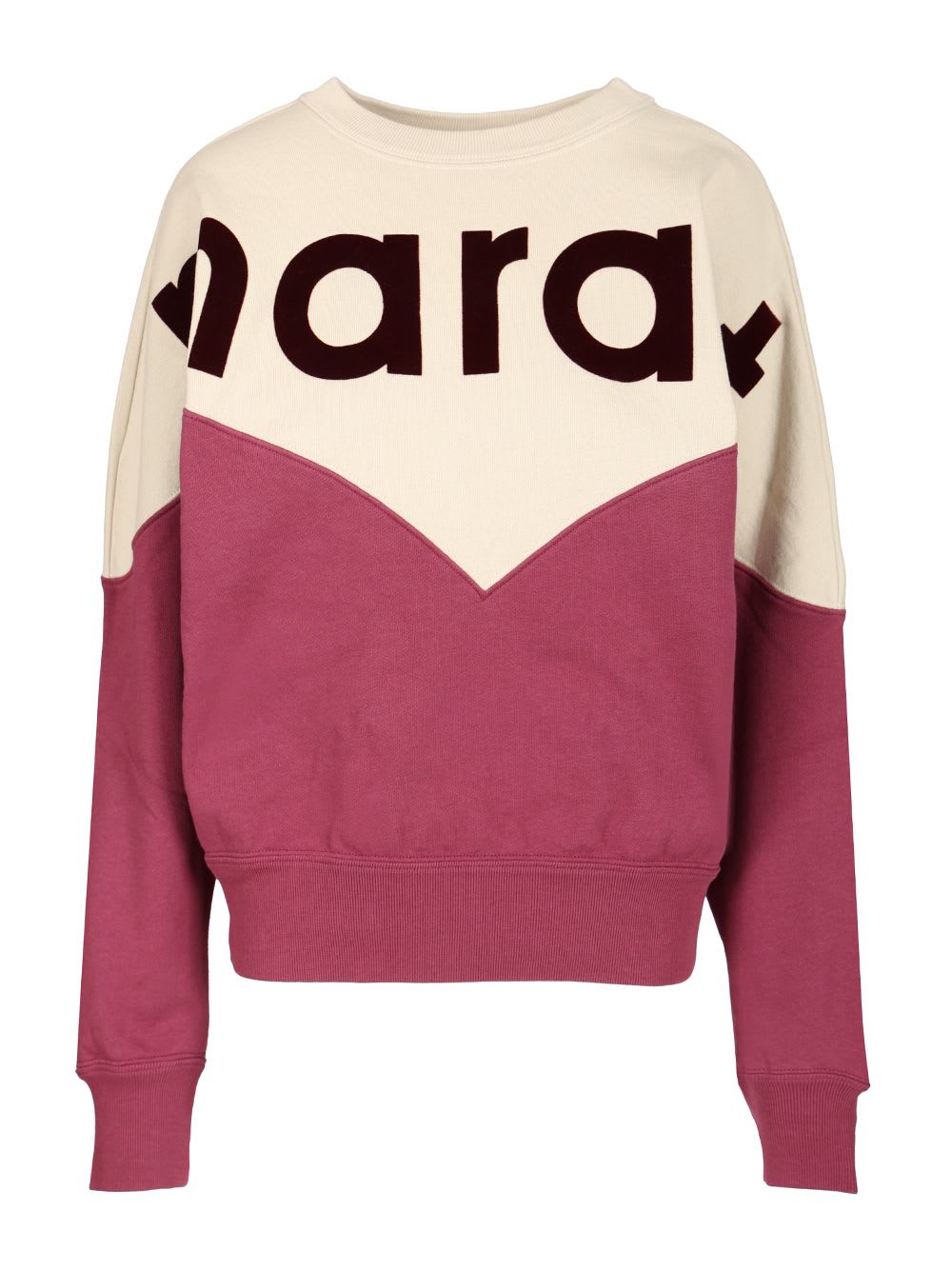 Isabel Marant Étoile Isabel Marant Etoile Two-tone Cotton Blend Houston Sweatshirt In Pink