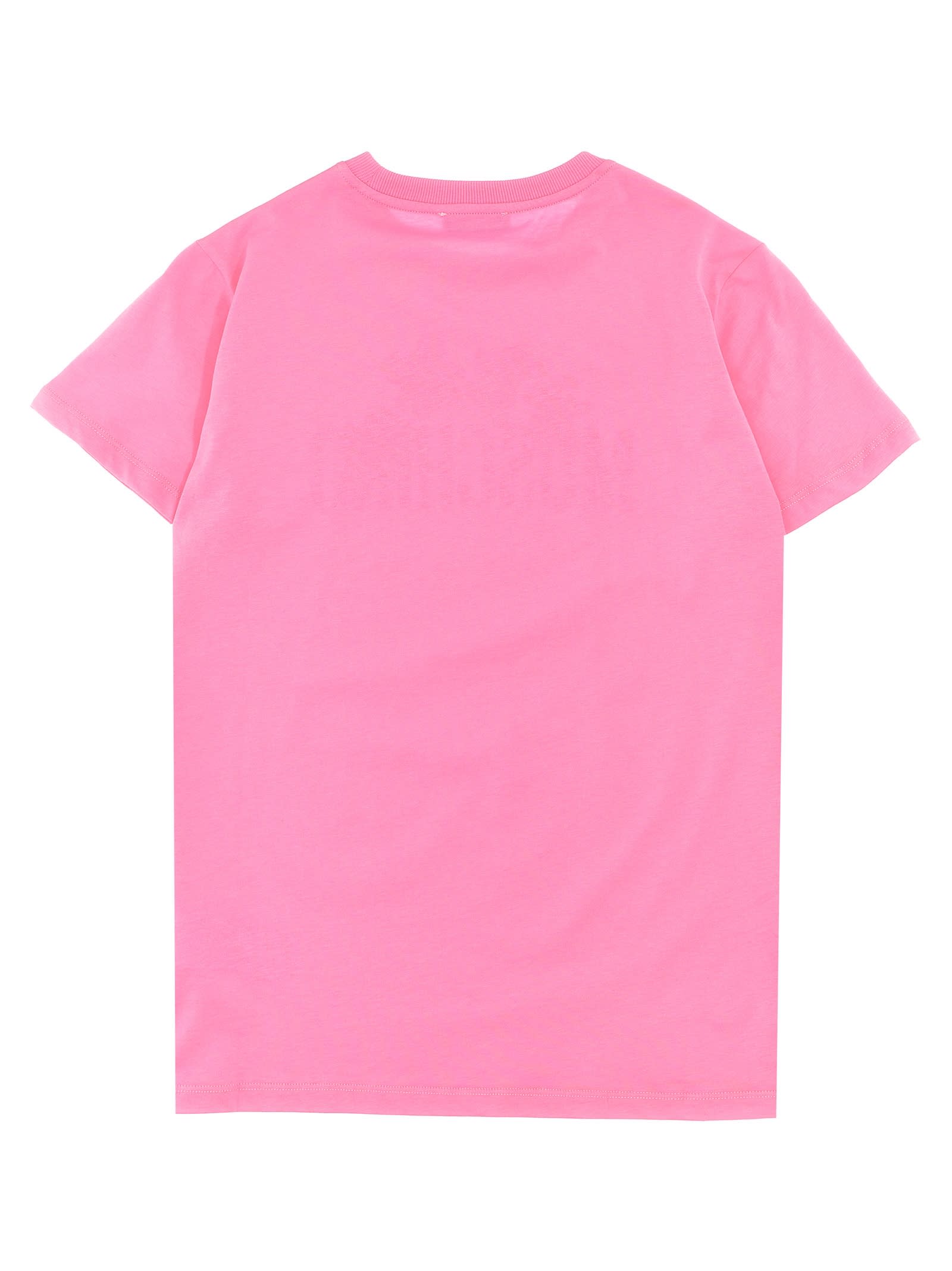 Shop Moschino Logo Print T-shirt In Pink