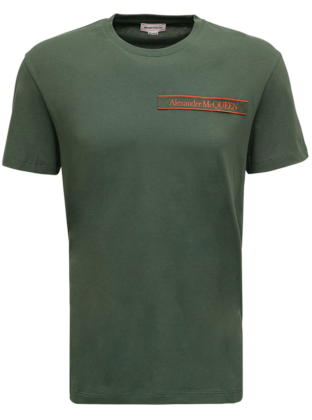 Alexander McQueen Green Cotton T-shirt With Logo