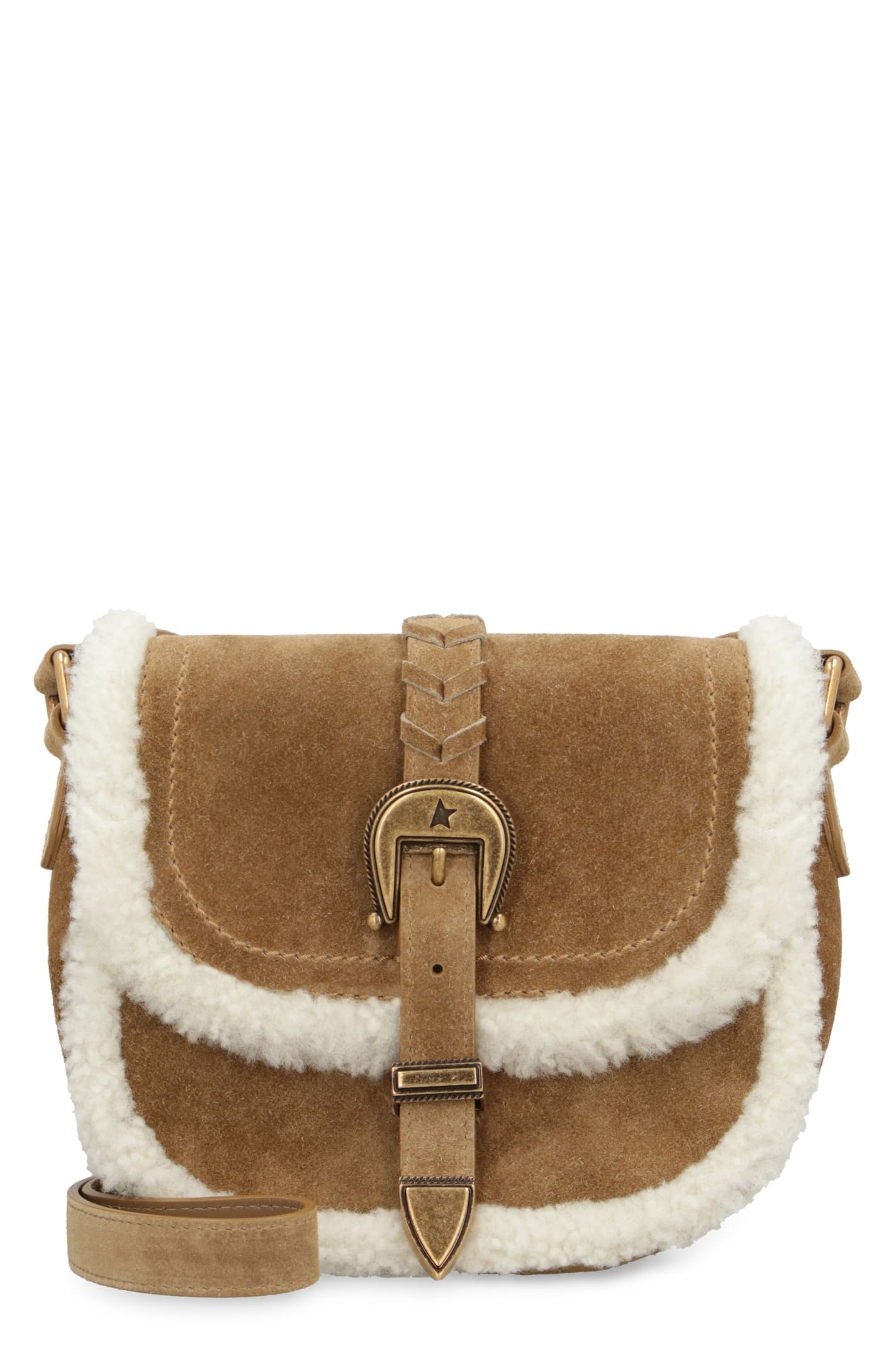 Women's Rodeo Bag in suede with shearling details