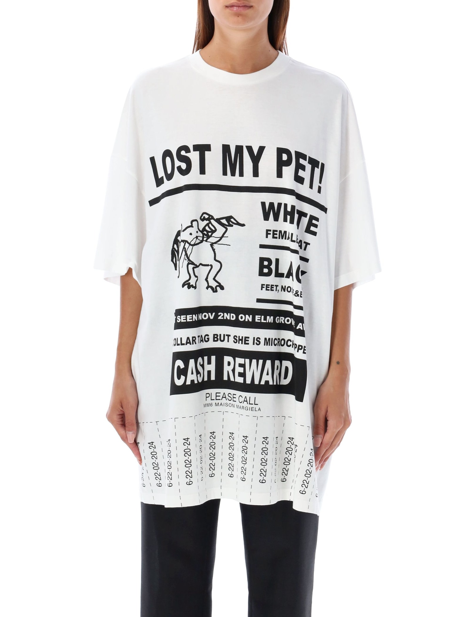 MM6 MAISON MARGIELA LOST PET MAXI T-SHIRT 