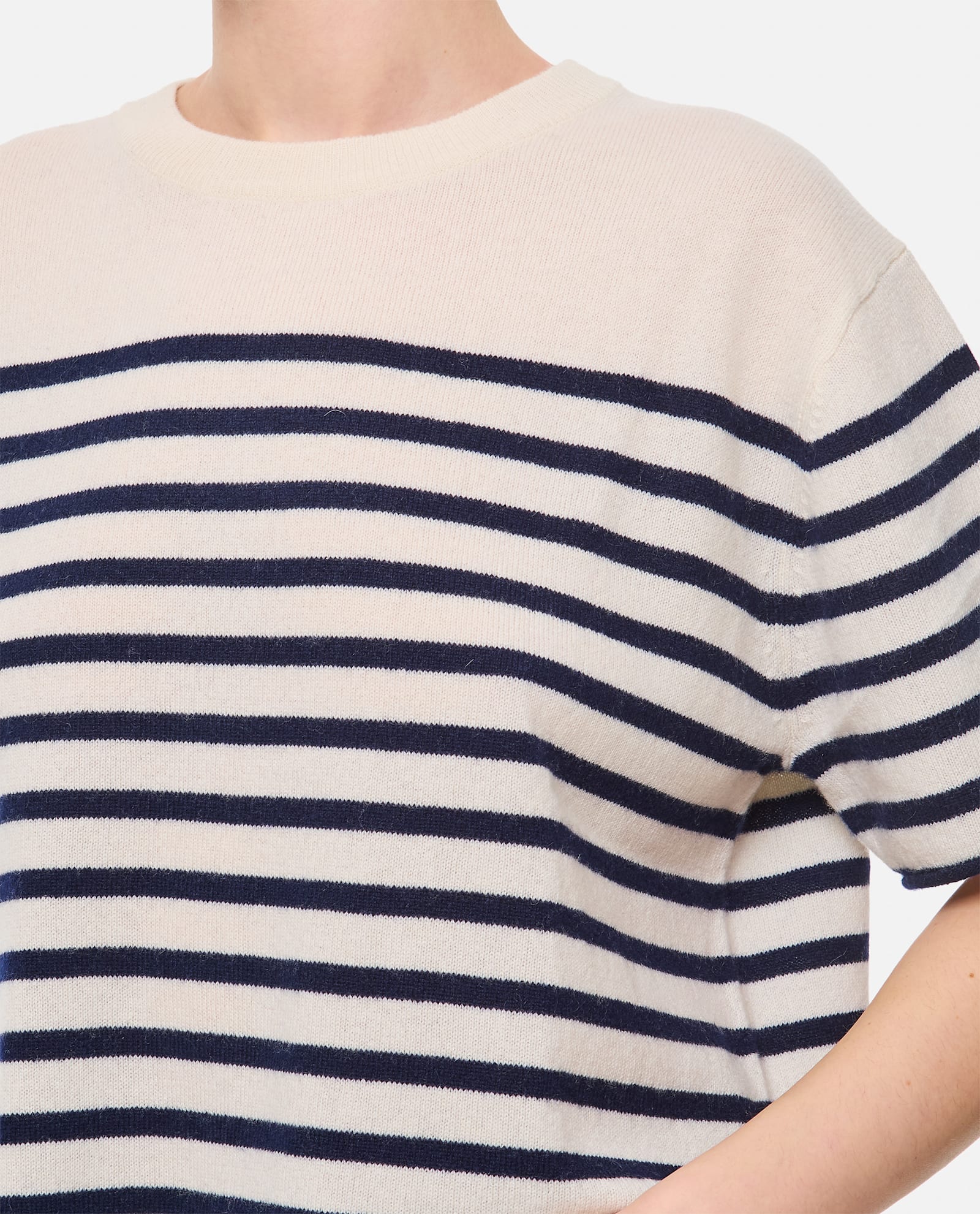 Lisa Yang Cila Striped Cashmere T-shirt In Multi