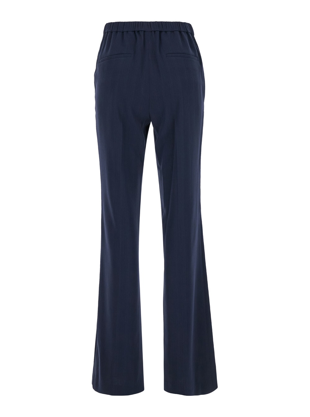 Shop Theory Blue Flared Pants In Cady Woman