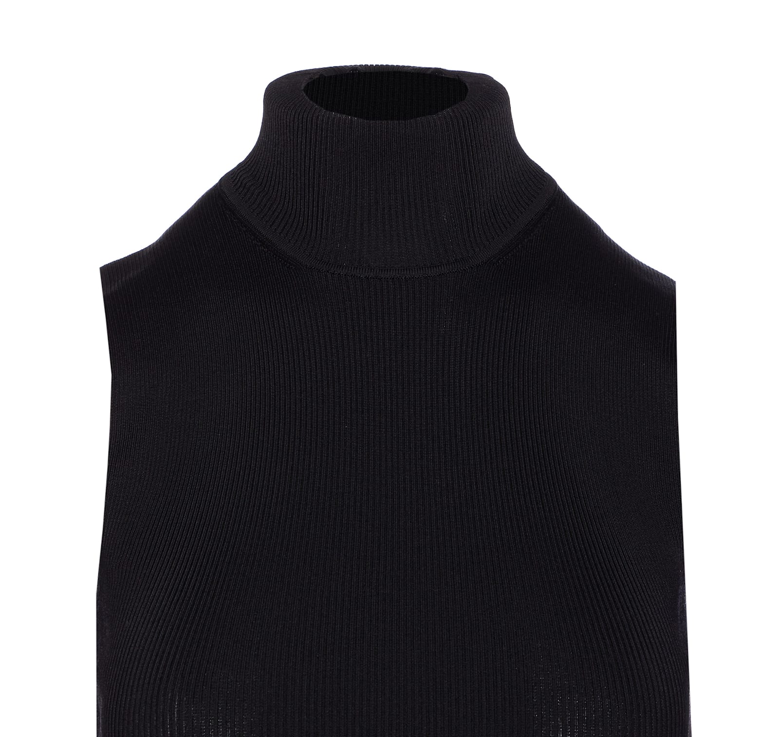 Khaite Benita Ribbed-knit Turtleneck Top In Black