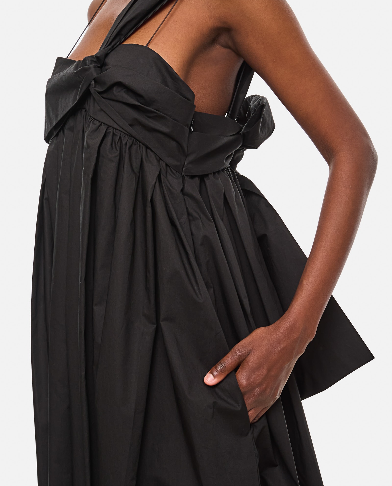 Shop Cecilie Bahnsen Vera Cotton Dress In Black