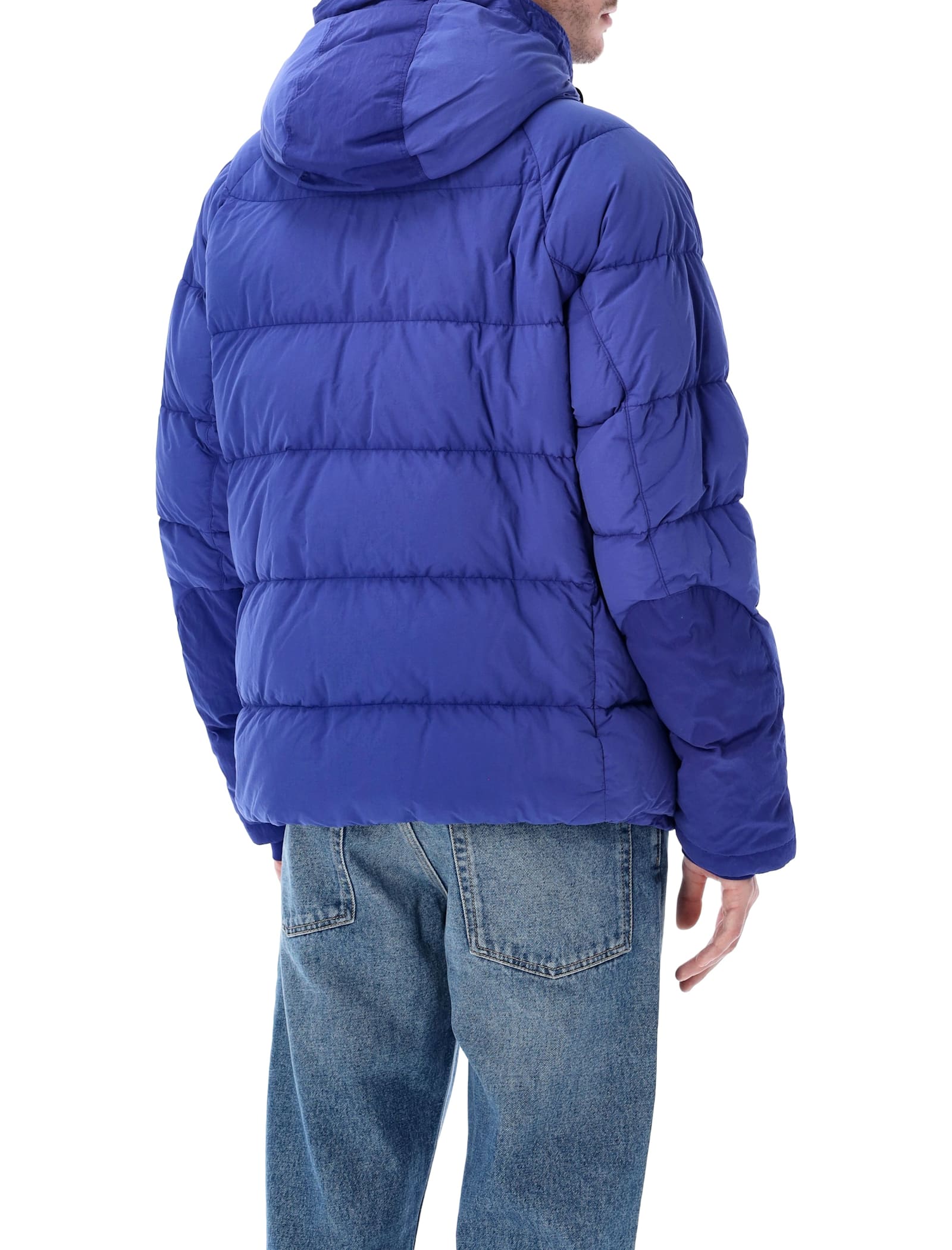 Parajumpers Norton Hooded Quilted Jacket And Pockets In Blue