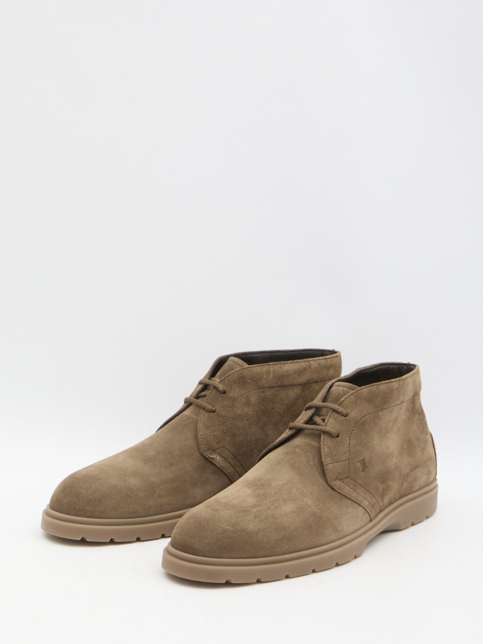 Shop Tod's Desert Boots In Suede In Brown