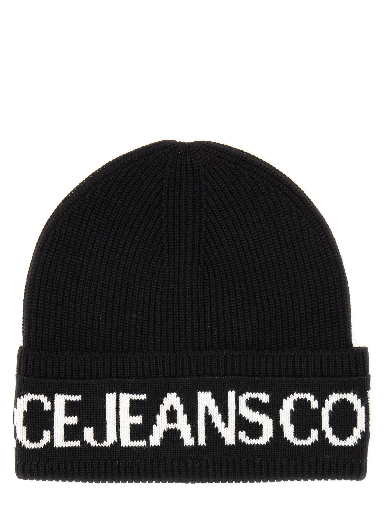 VERSACE JEANS COUTURE BEANIE HAT WITH LOGO
