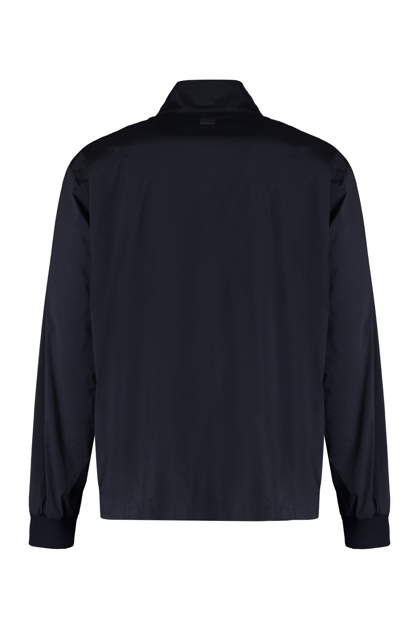 Shop Zegna Reversible Windbreaker-jacket In Black