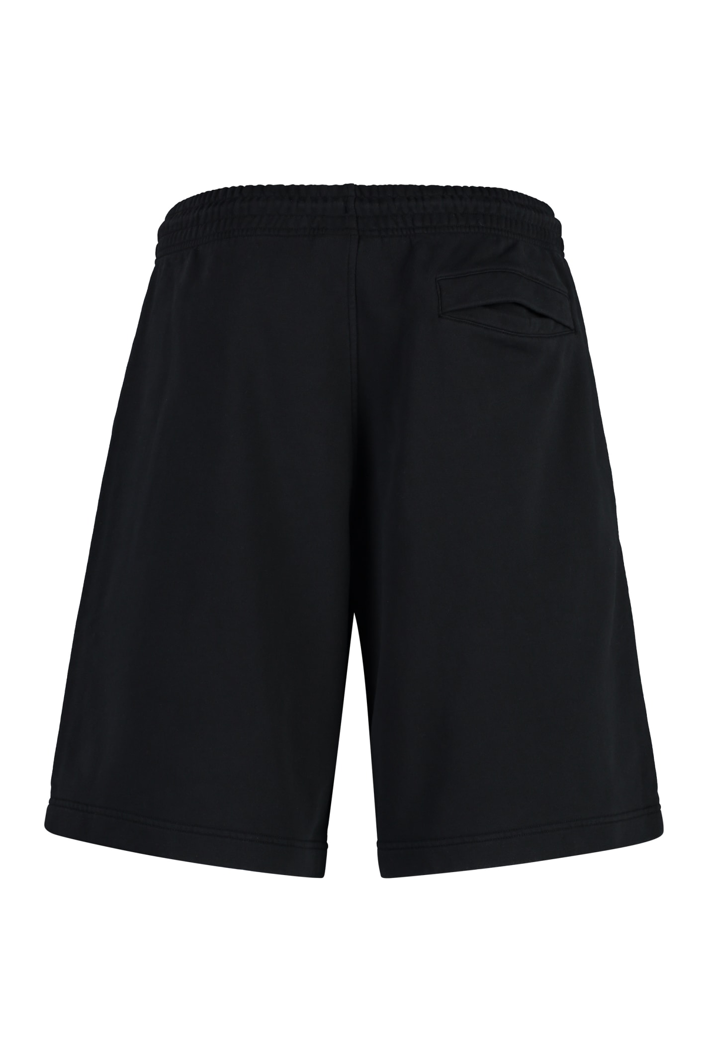 Shop Maison Kitsuné Cotton Bermuda Shorts In Black