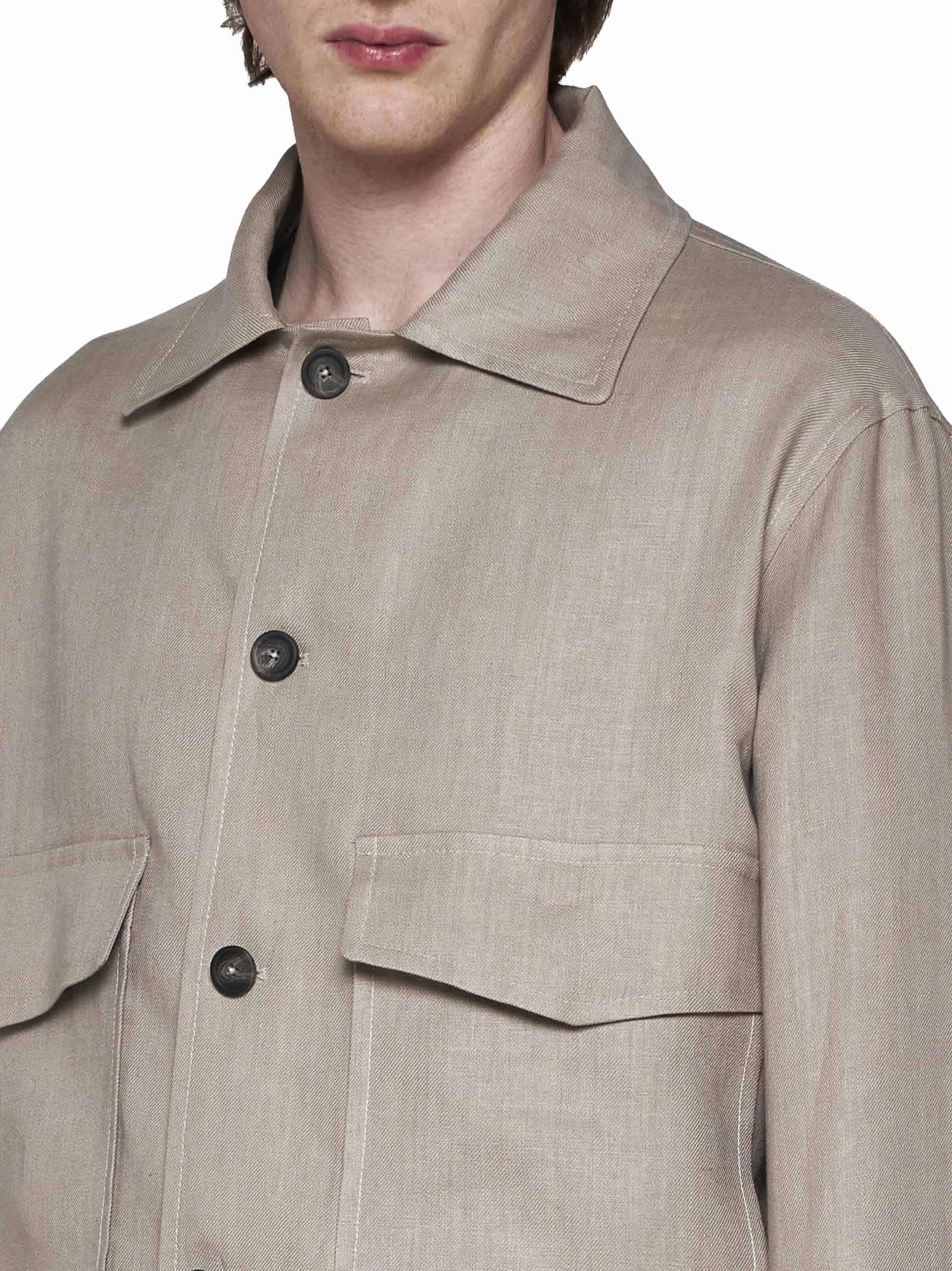 Shop Tagliatore Jacket In Dove Grey