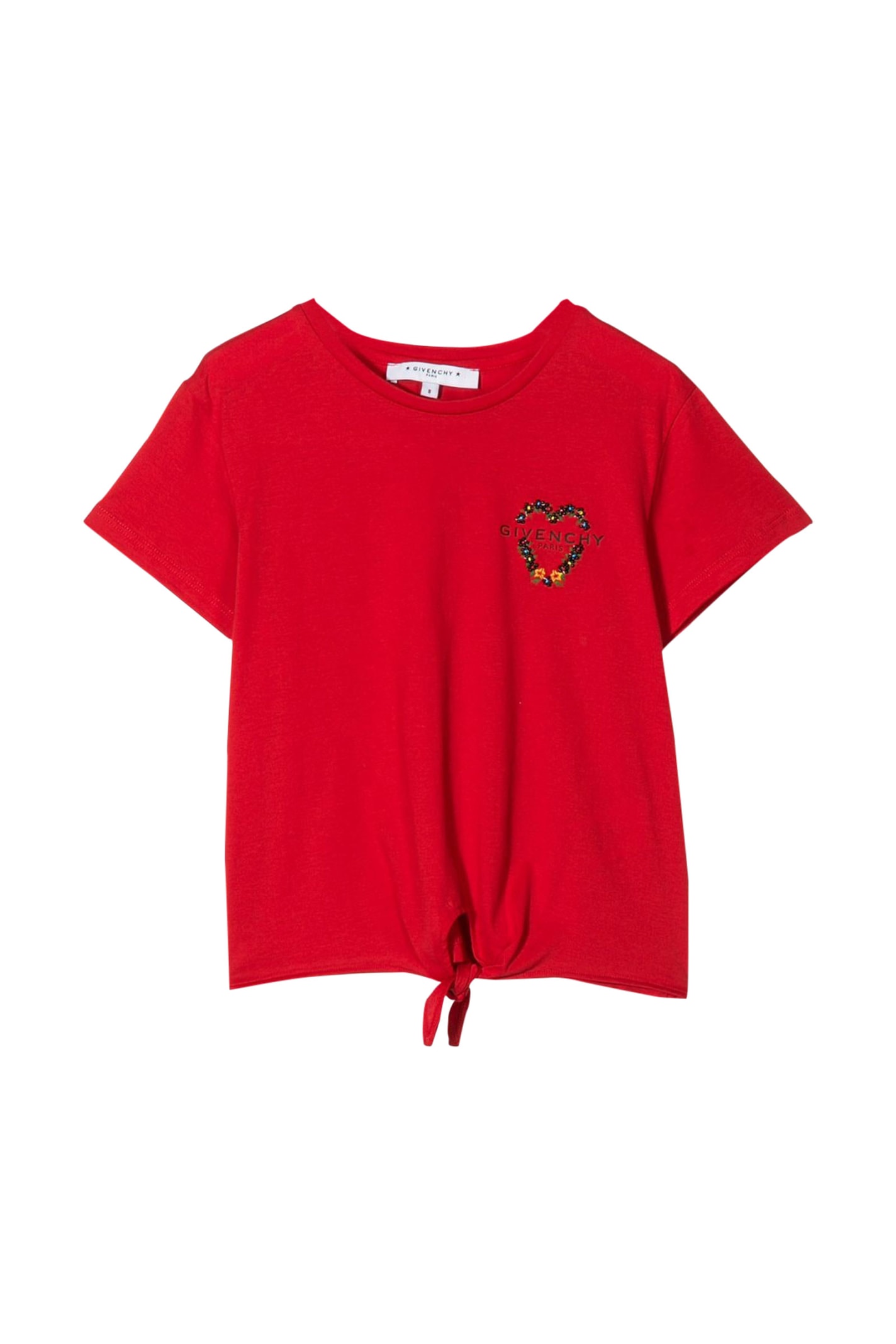 Givenchy Kids T-shirt With Print In Rosso Vivo