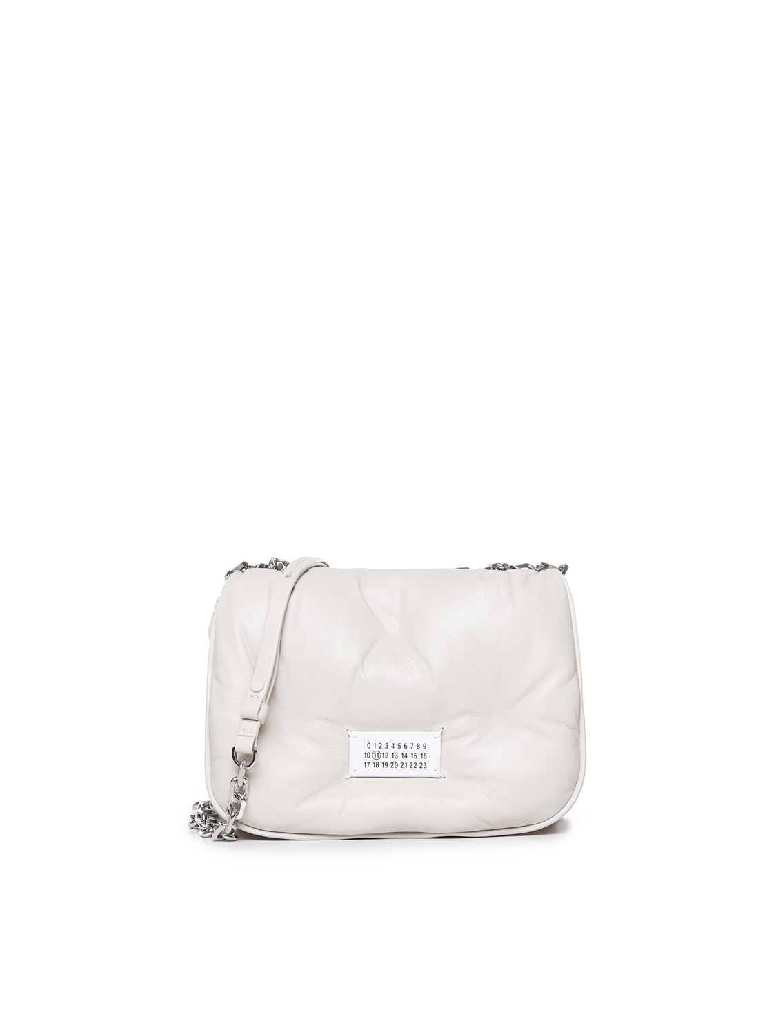 Shop Maison Margiela Glam Slam Small Flap Bag In Nappa In Grey