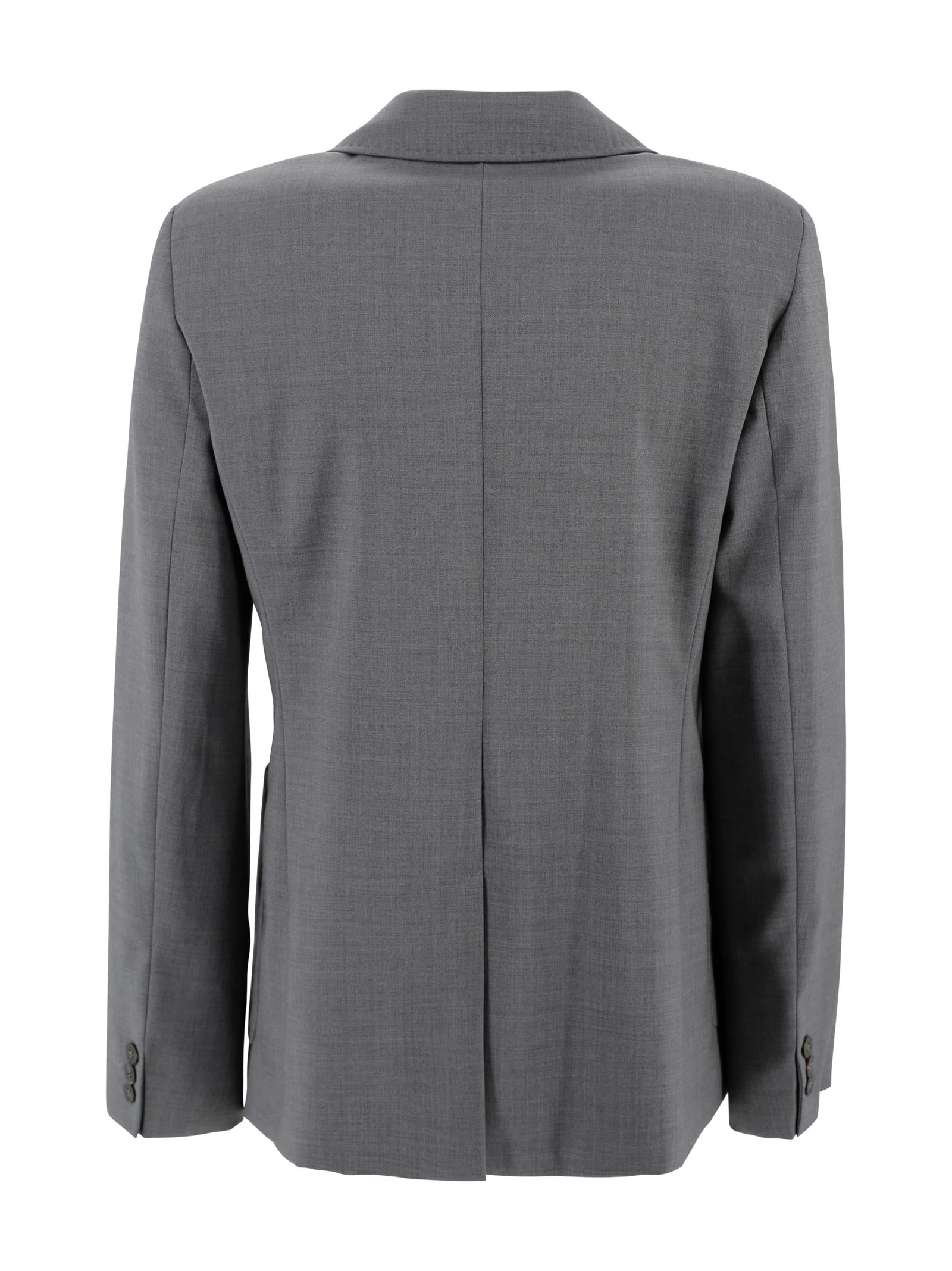 Weekend Max Mara Blazer Tailored Peak Lapels In Gray