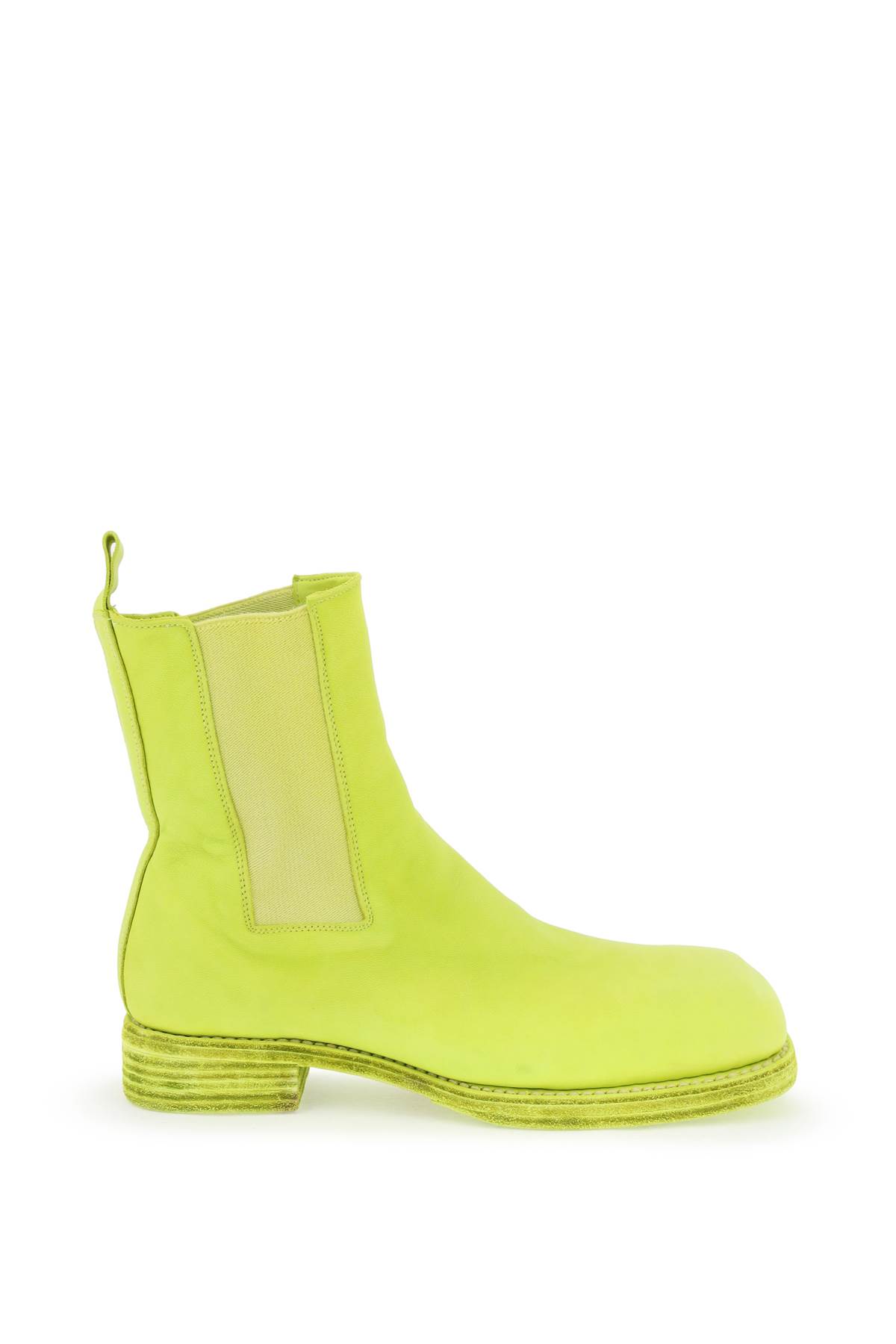 Shop Guidi Leather Chelsea Ankle Boots In Co157t (yellow)