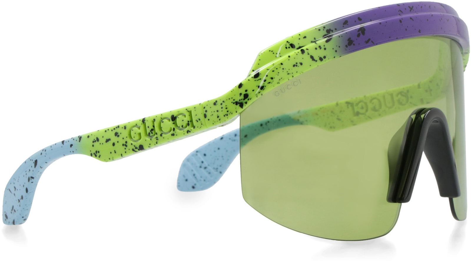 Shop Gucci Visor Sunglasses In Green