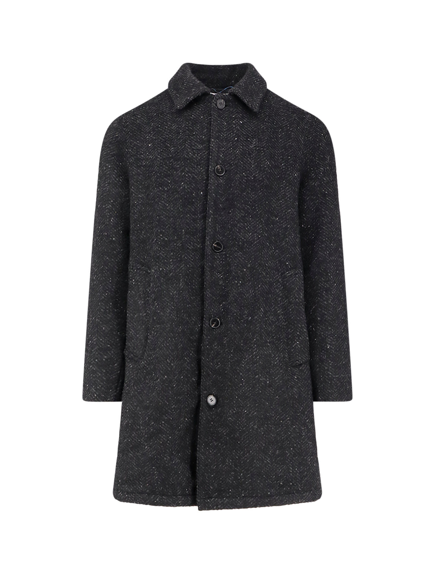 Paltò Cantuccio Neo Wool Blend Coat In Black