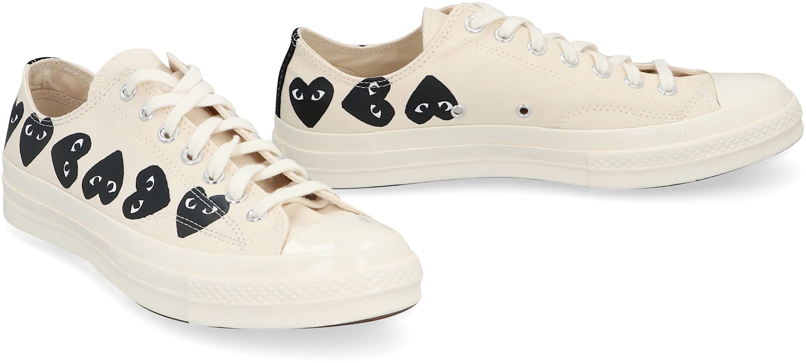 Shop Comme Des Garçons Play Converse X - Chuck 70 Low-top Sneakers In Ivory