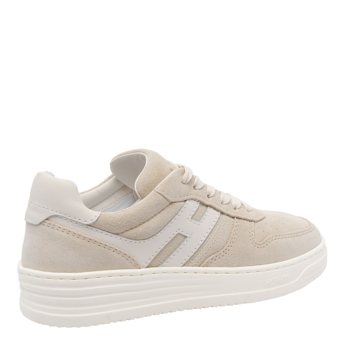Hogan Low Top Platform Sneakers With H Logo In Neutral