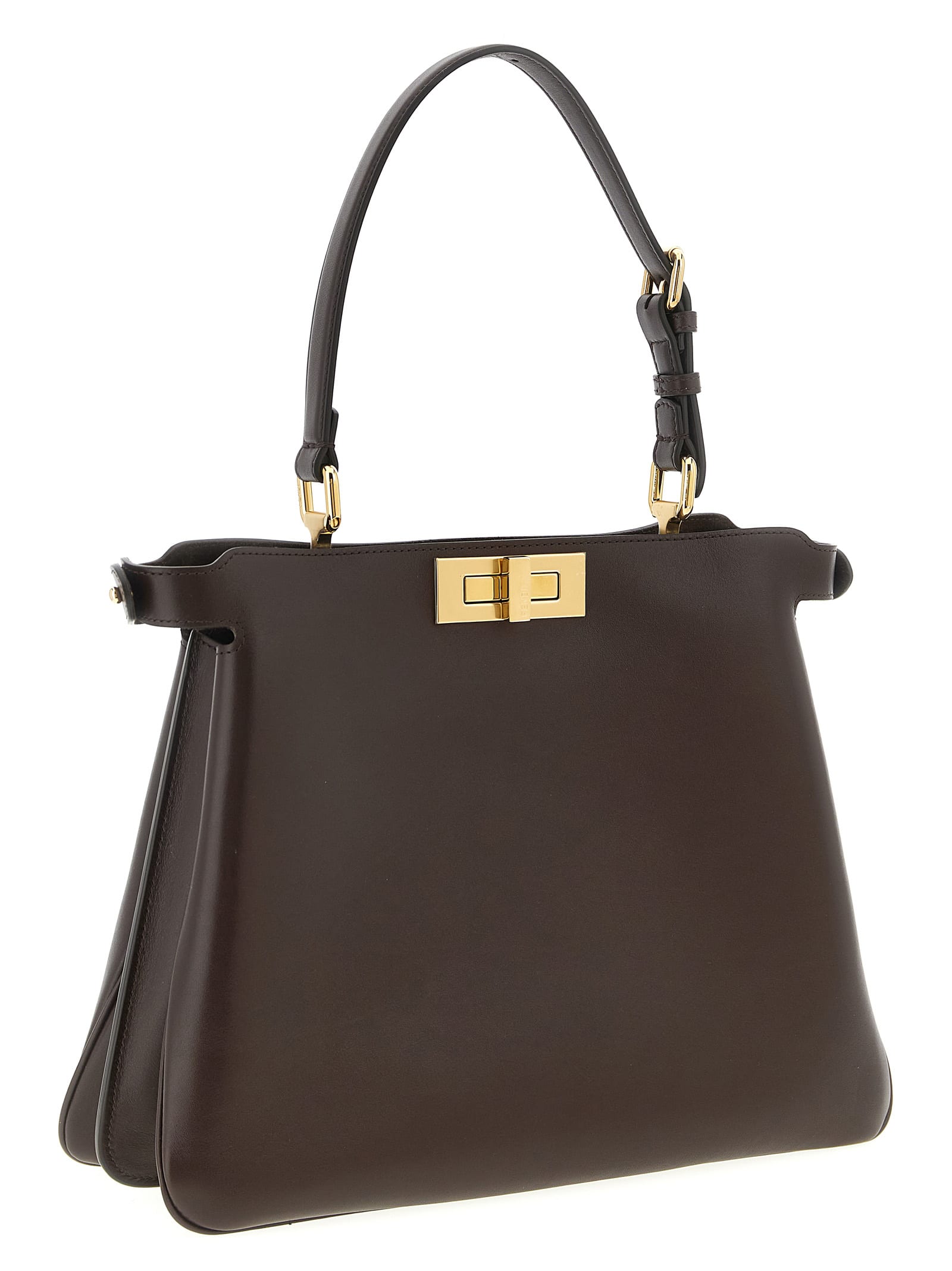 Fendi Peekaboo Soft Medium Handbag In Brown