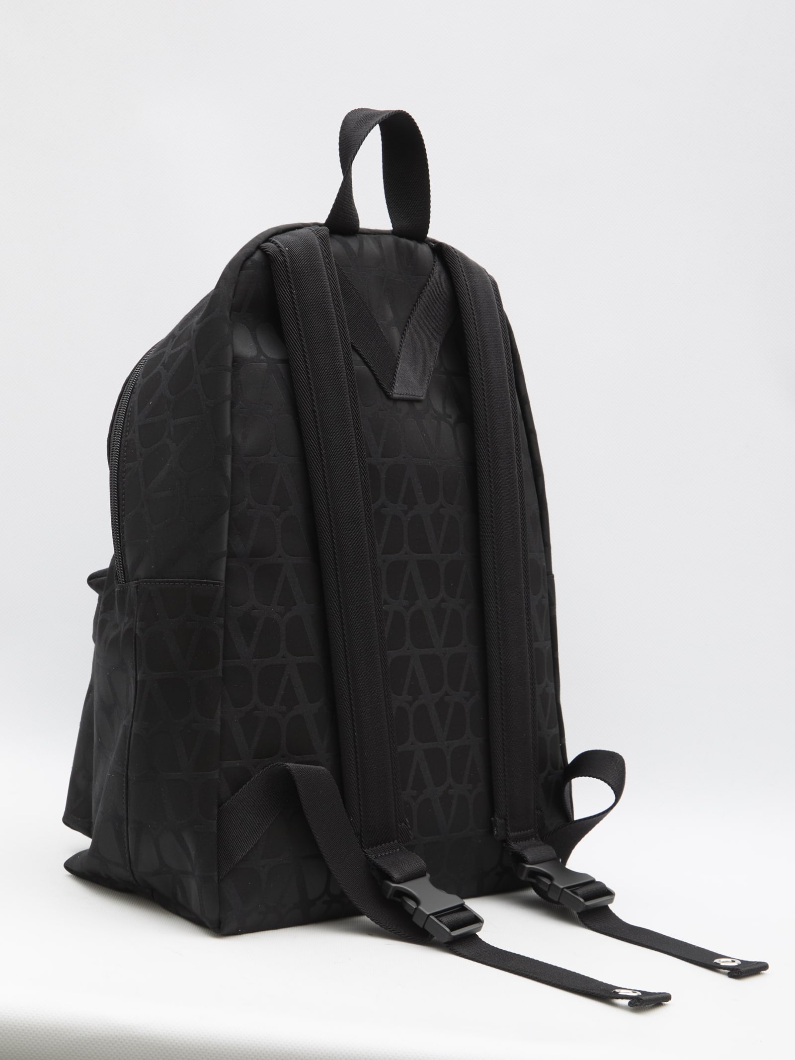 Shop Valentino Toile Iconographe Backpack In Black