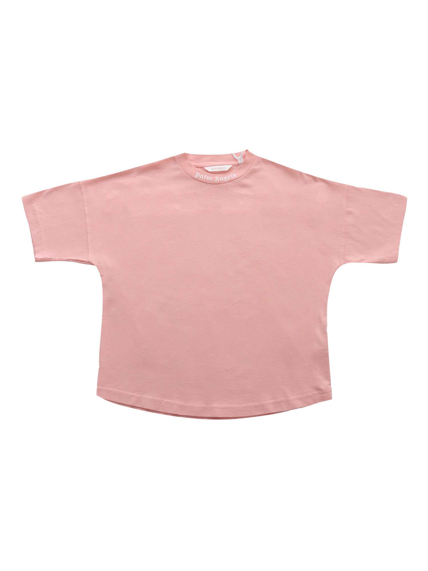 Palm Angels Girl's Classic Logo T-shirt In Pink