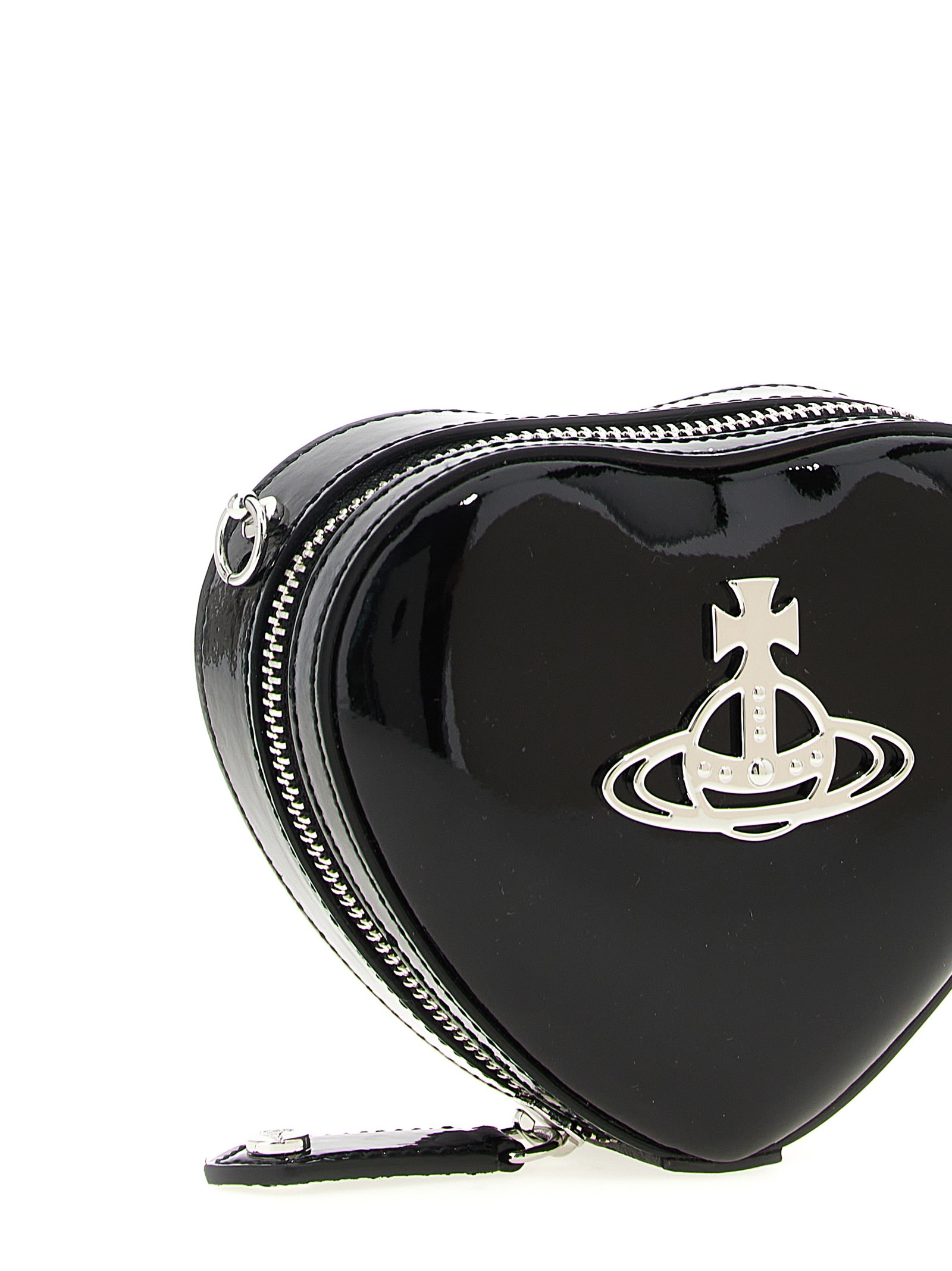 Vivienne Westwood Mini Heart Crossbody Bag In Black