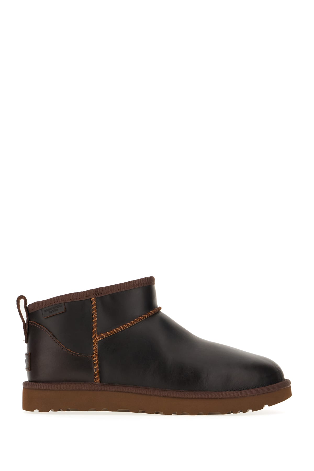 Dark Brown Leather Classic Ultra Mini Ankle Boots