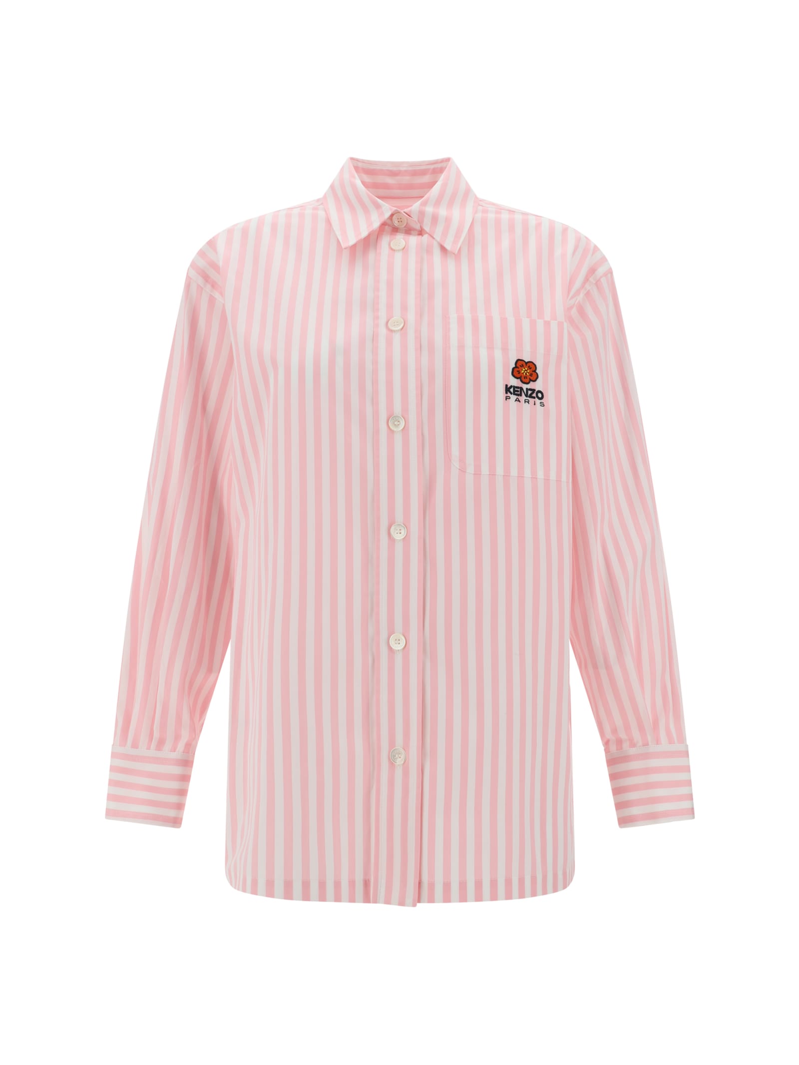Shop Kenzo Boke 2.0 Oversized Shirt In Faded Pink