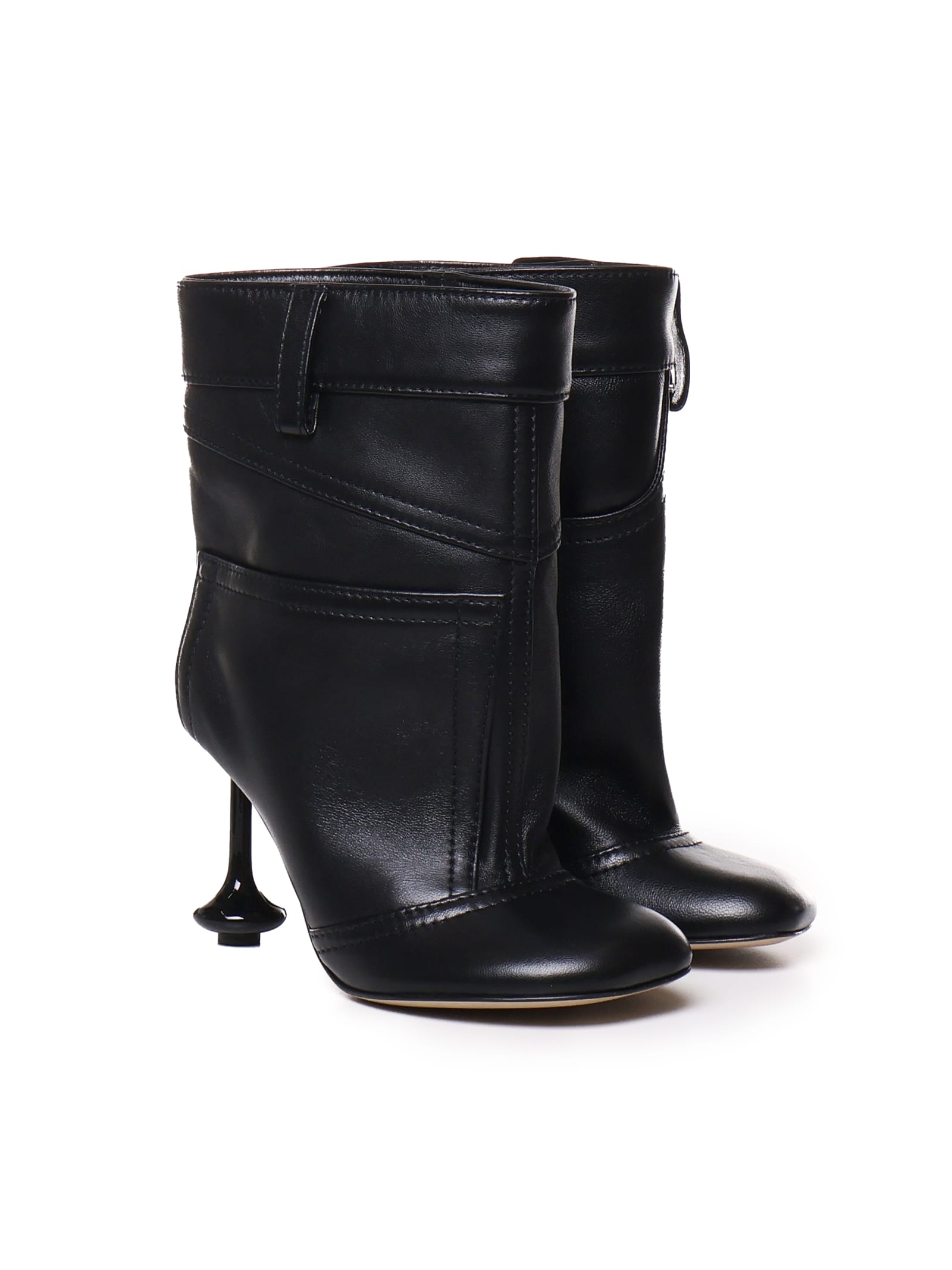 Shop Loewe Toy Panta Ankle Boot 90 In Black