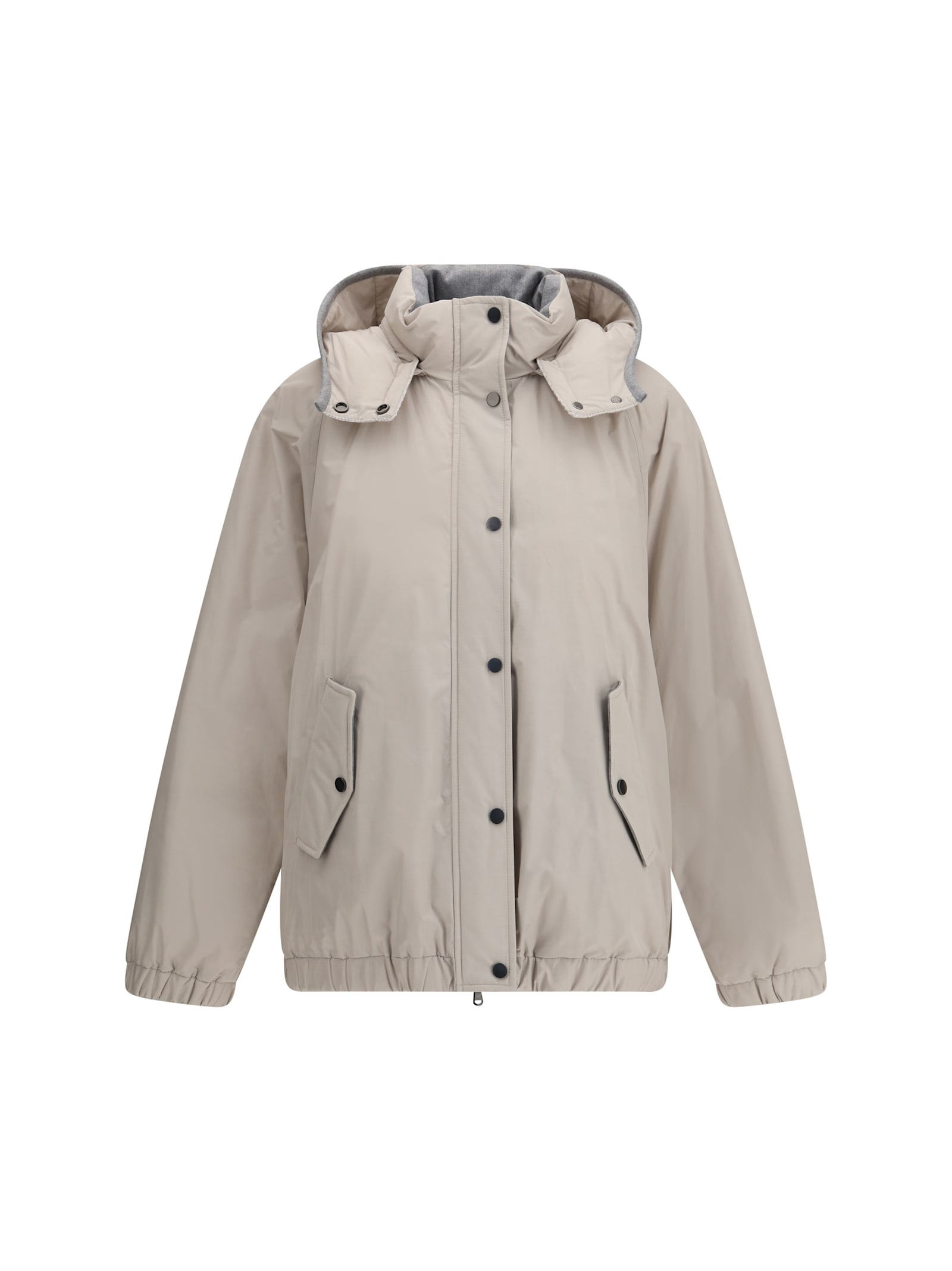 Brunello Cucinelli Padded Down Jacket In Neutral