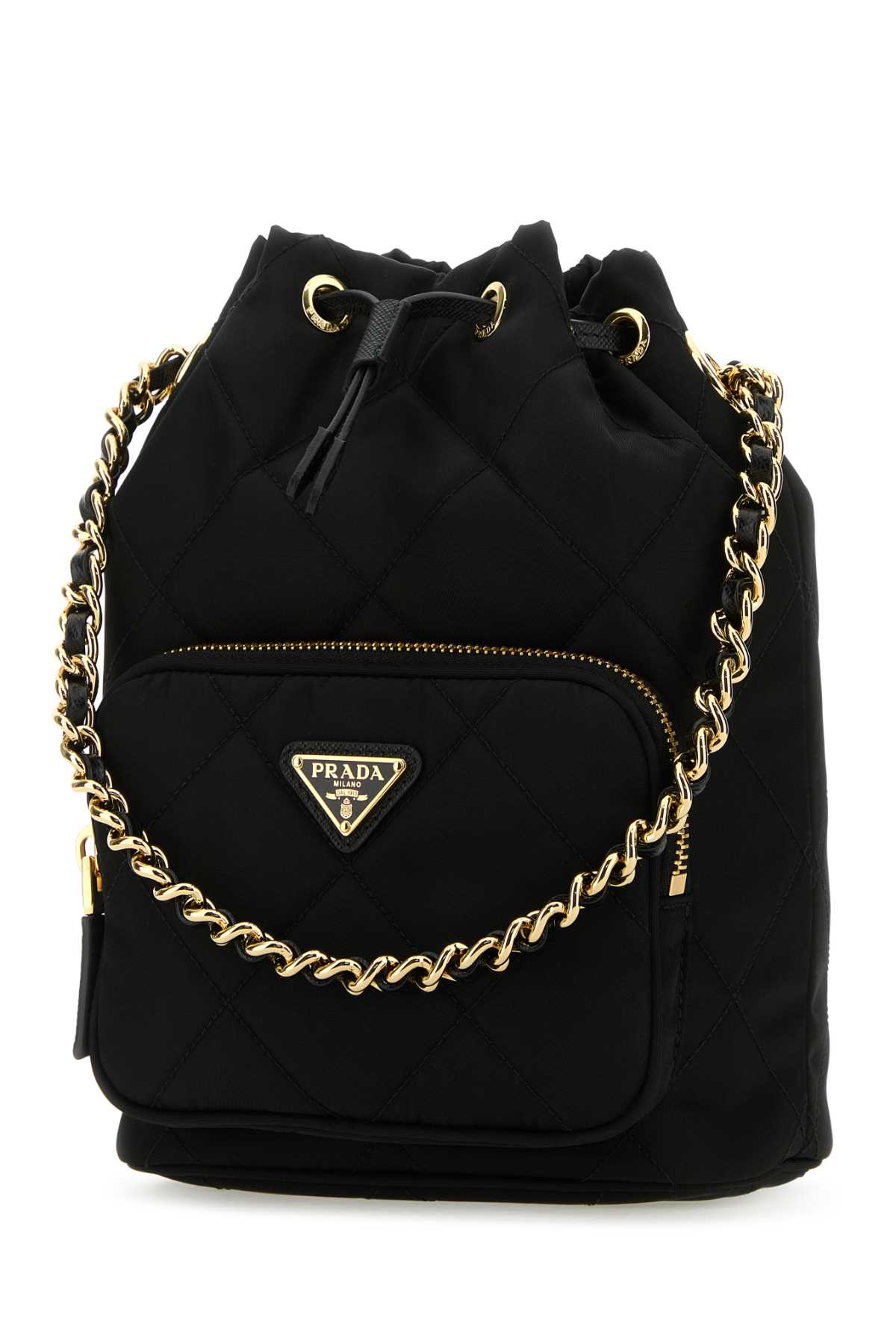 Prada Nylon Bucket Bag Chain Strap