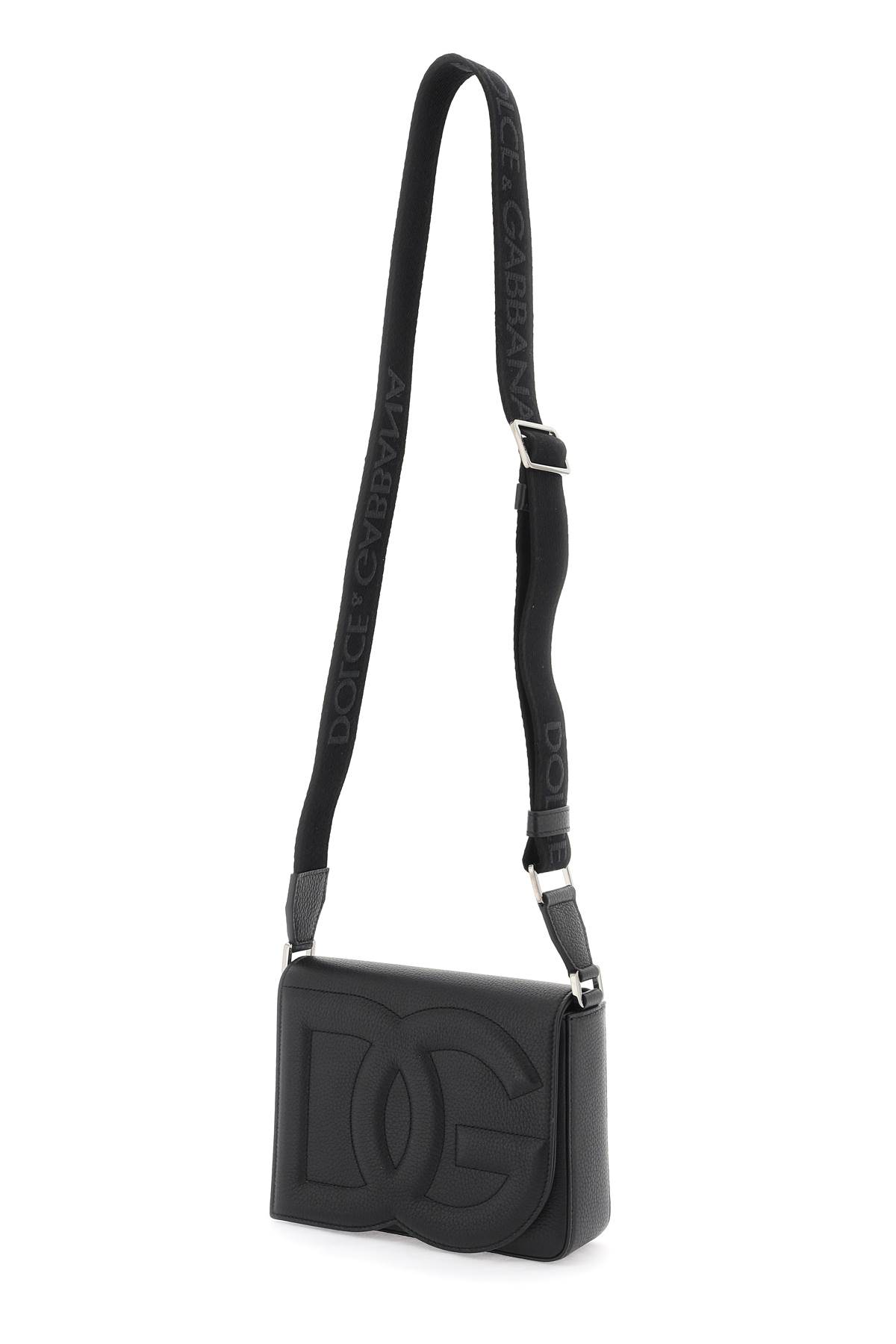 Shop Dolce & Gabbana Medium-sized Dg Logo Shoulder Bag In Nero (black)