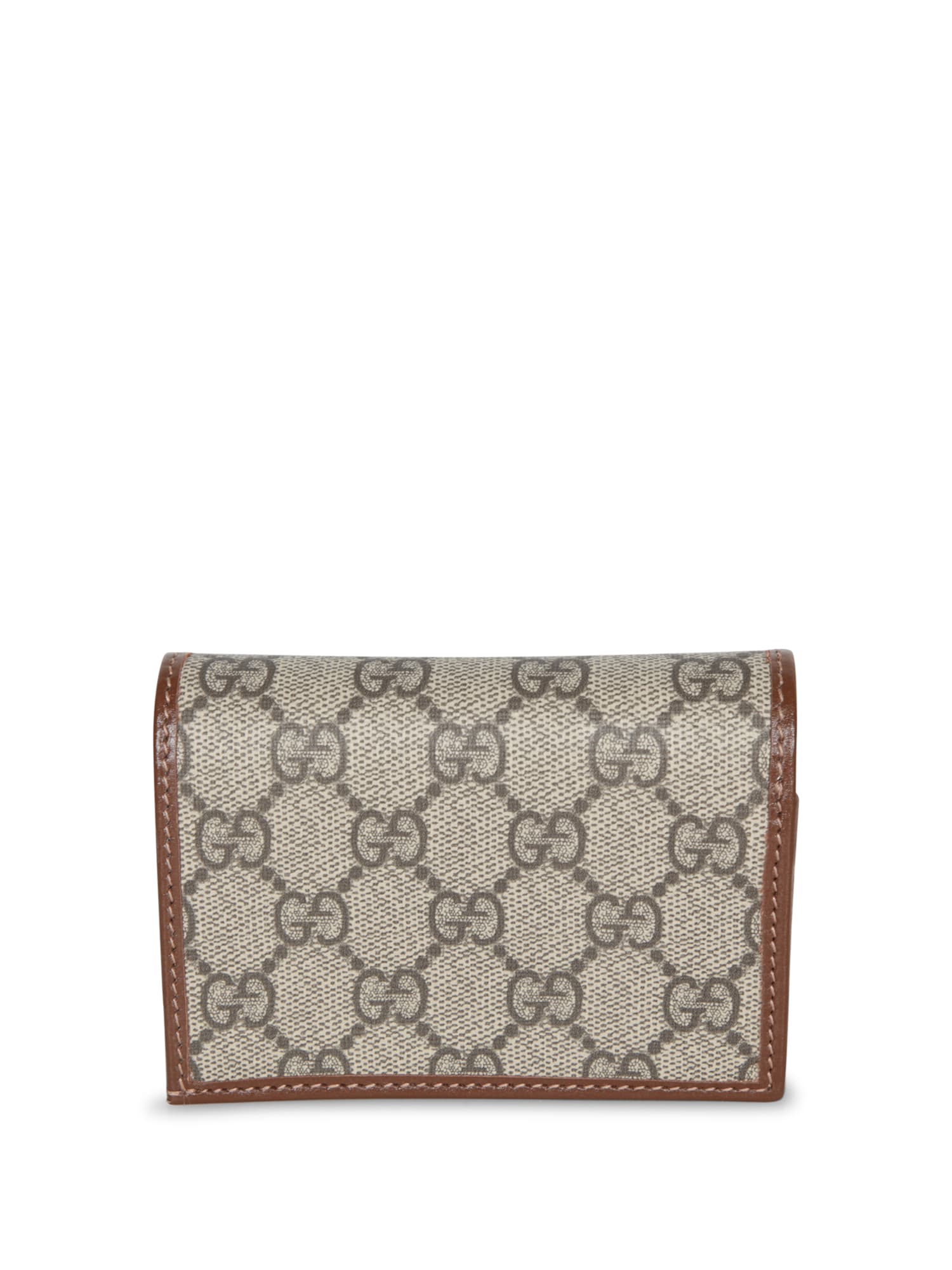 Gucci Horsebit 1955 Gg Beige Card Holder In Neutral