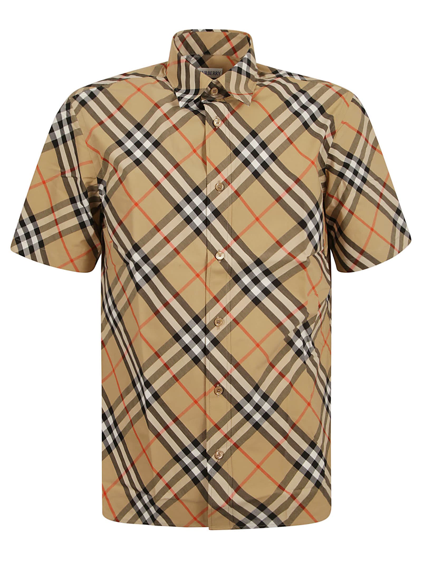 Burberry Check Casual Shirt In Brown