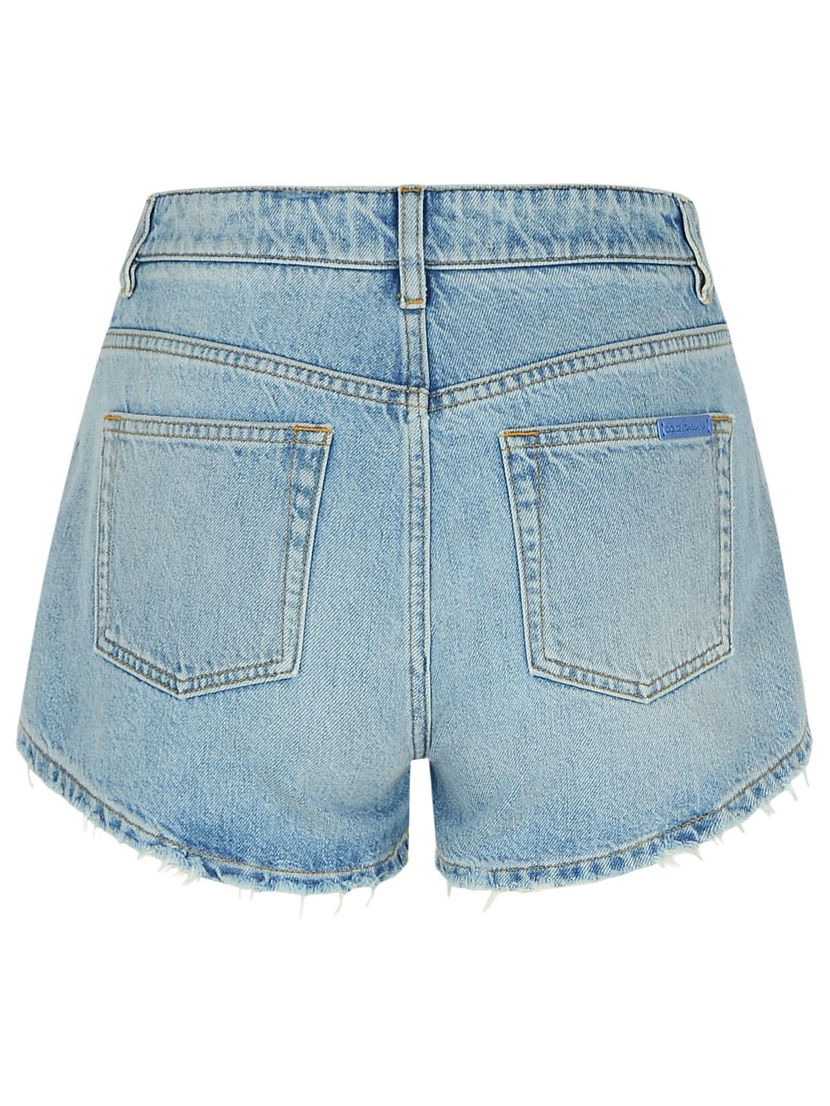 Shop Dolce & Gabbana Light Blue Cotton Shorts