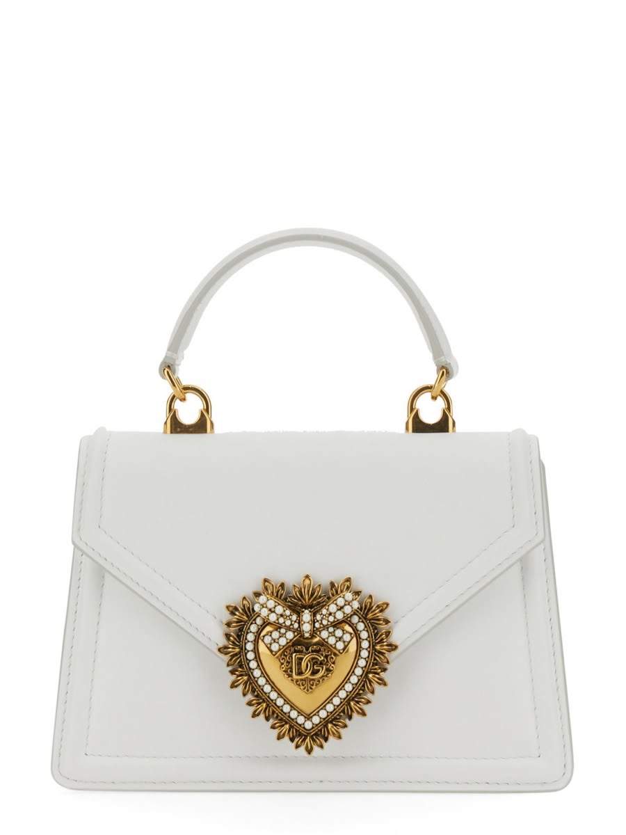 Shop Dolce & Gabbana Devotion Bag Small In White