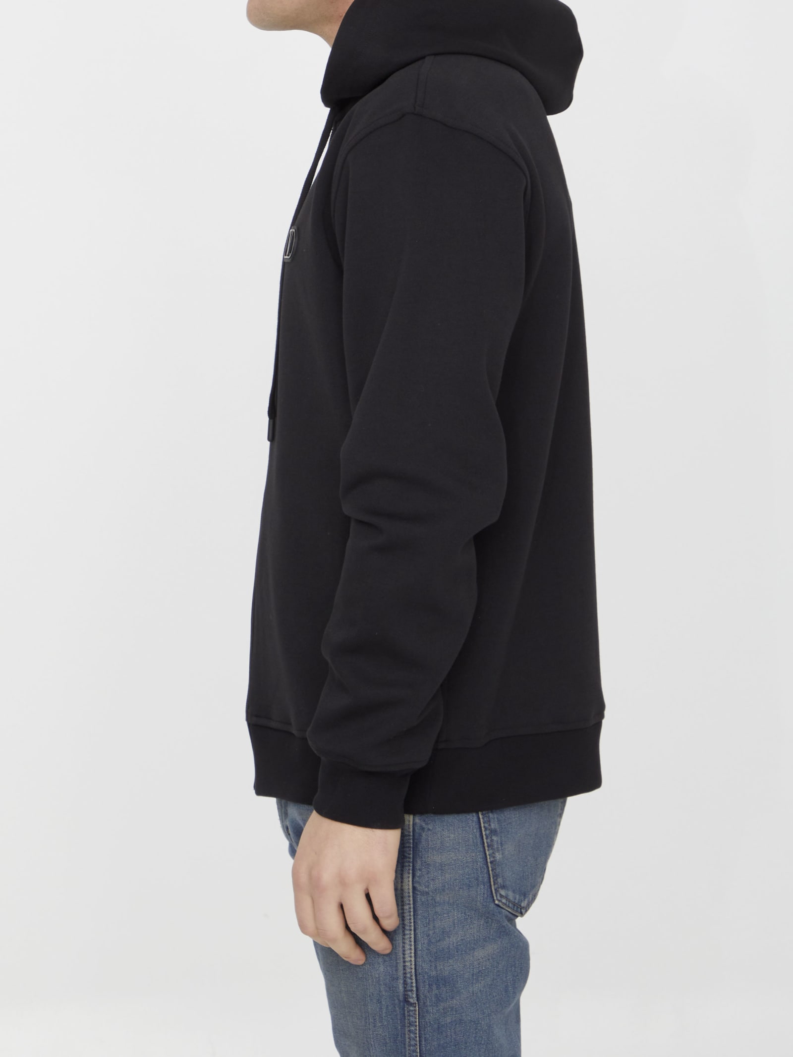 Shop Valentino Hoodie With Toile Iconographe Hood In Black