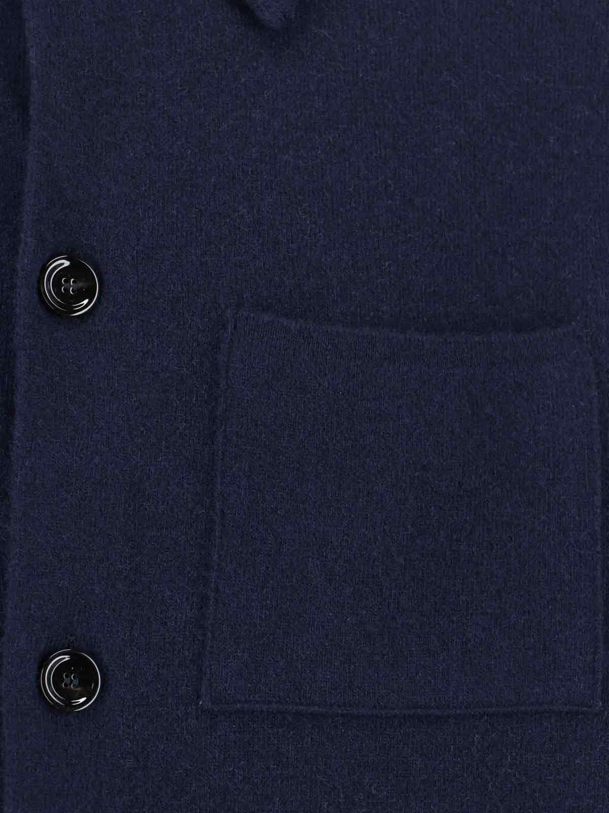 Lardini Relaxed Fit Jacket With Collar And Pockets In Blue