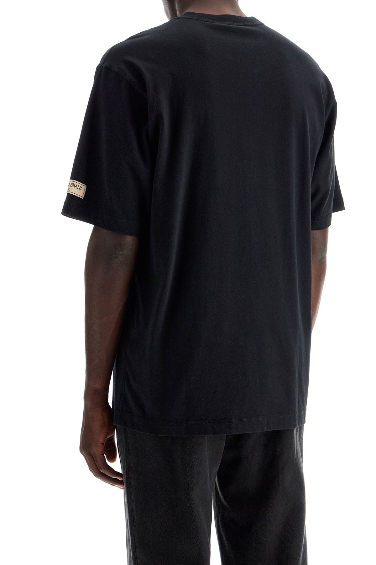 Shop Dolce & Gabbana T-shirt With Logo Print In Nero (black)