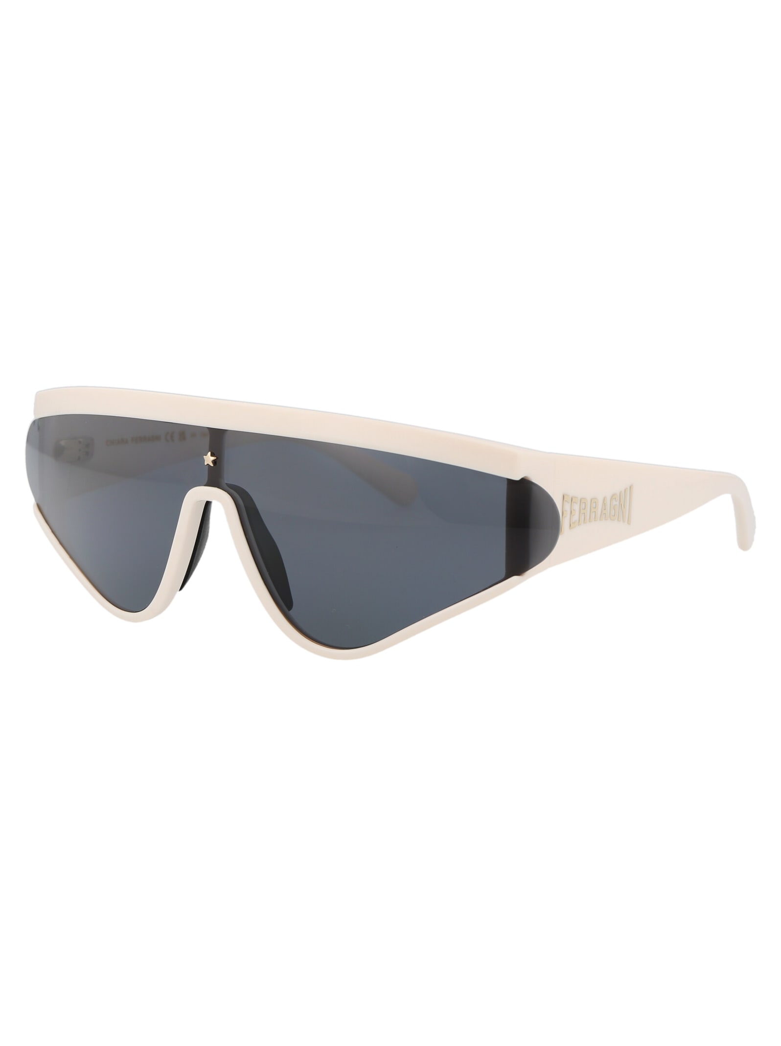 Shop Chiara Ferragni Cf 7021/s Sunglasses In Vk6ir Bianco