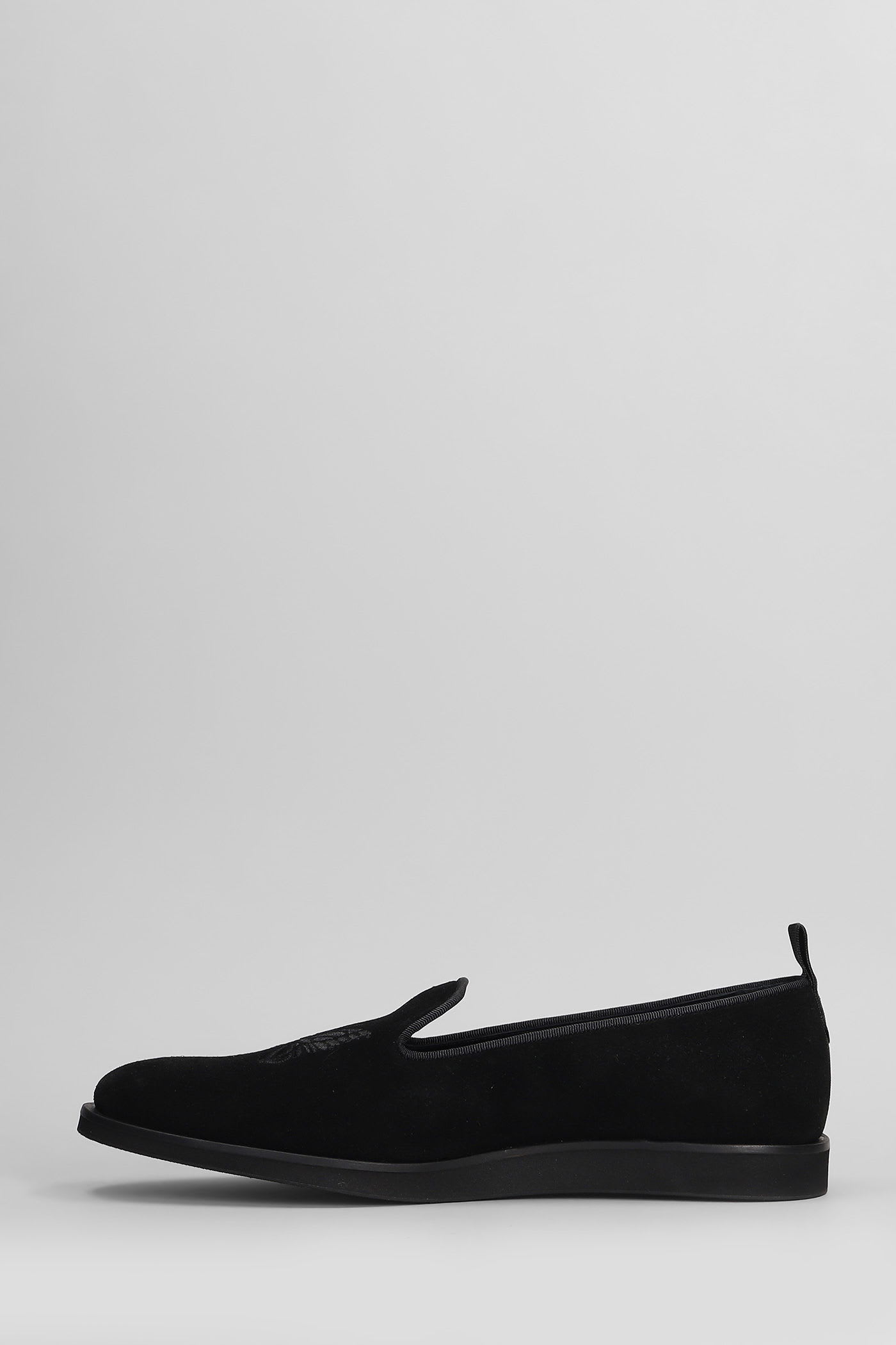Needles Loafers In Black Suede In Black