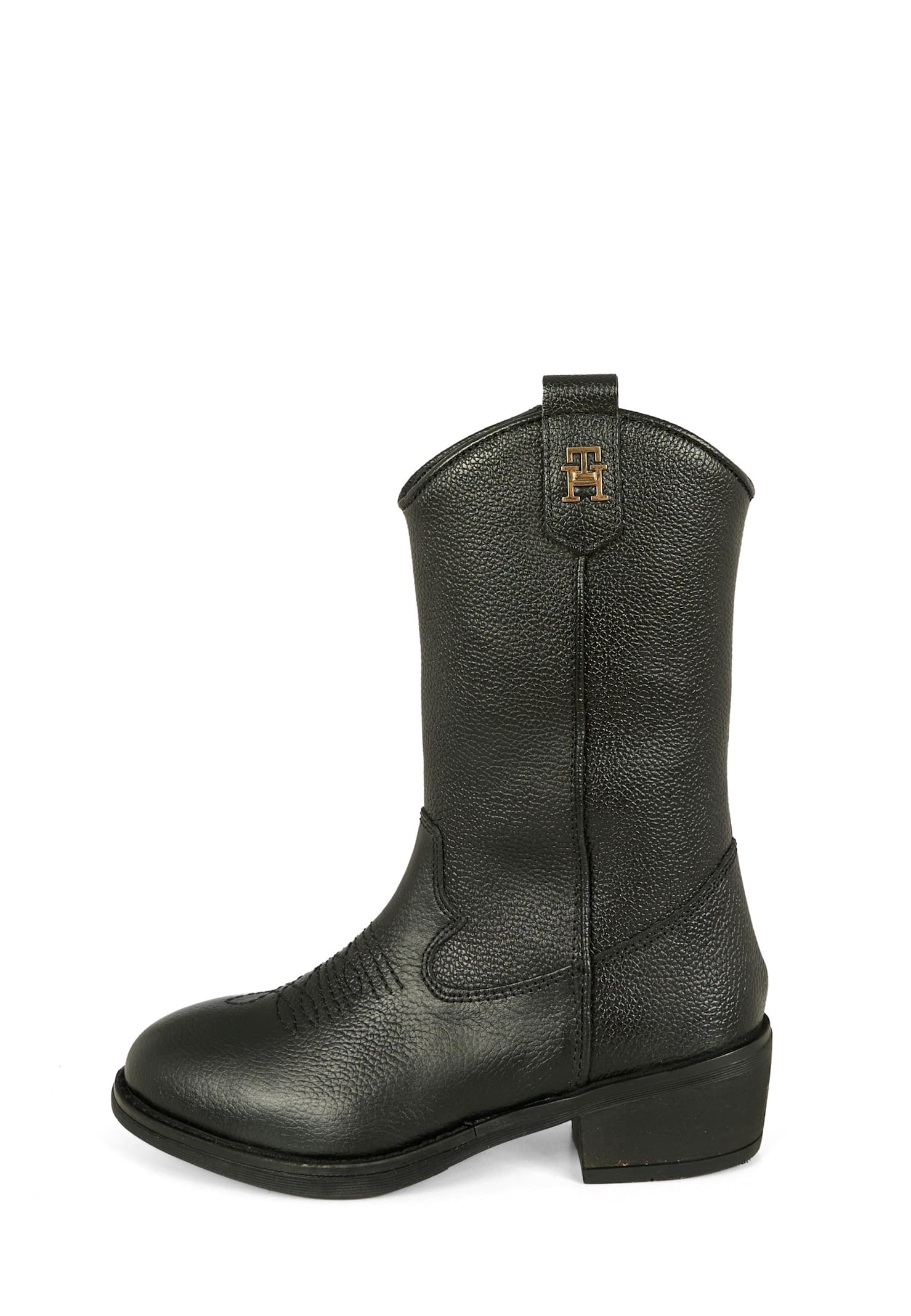 Tommy Hilfiger Black Boots For Girl With Logo In Black