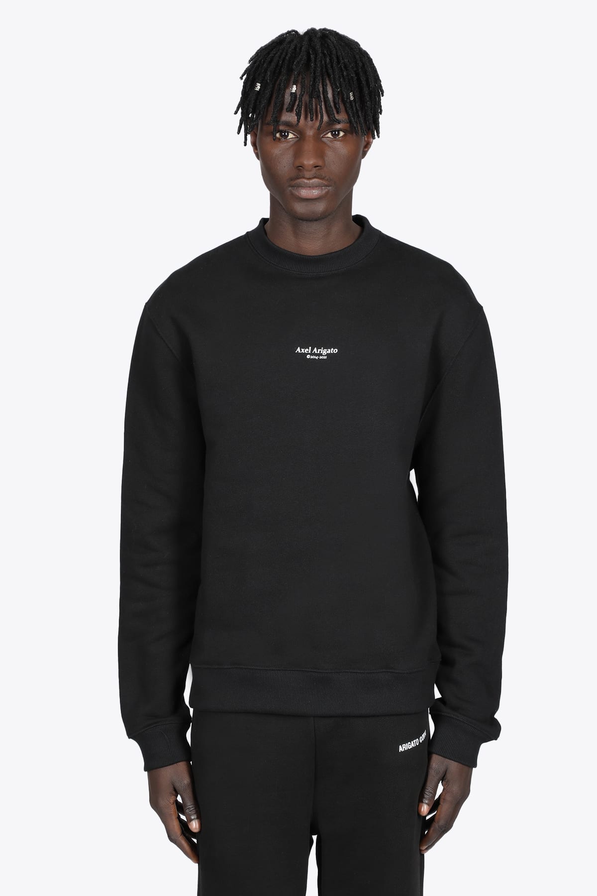 Axel Arigato Focus Sweatshirt Black cotton sweatshirt with logo